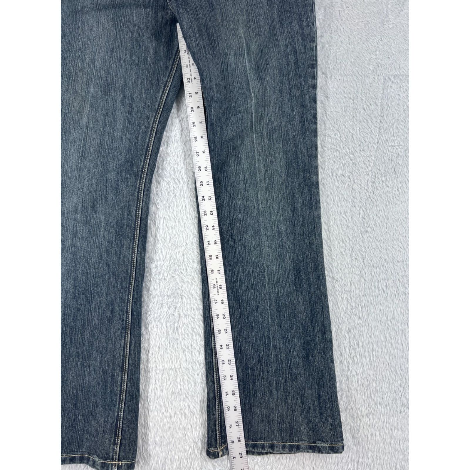 Vintage Zena Jeans Womens 30 Blue Denim Bootcut Embroidered Cotton Dark 30x29 Regular Women Jeans Measurements 5-Pocket Design Stretch Vintage No Size 30" / US 8 / IT 44 - 7 Thumbnail