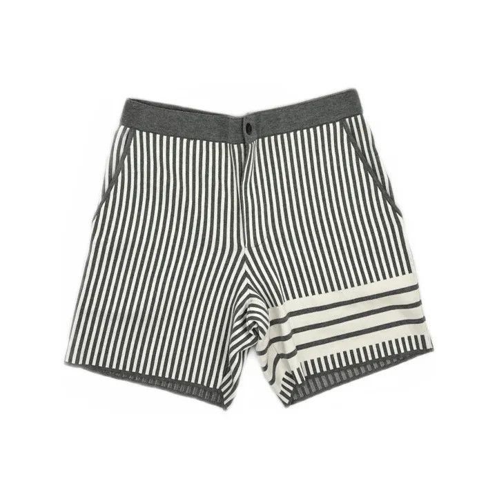 Thom Browne Thom Browne Gray Striped Casual Shorts -2507 Size US 26 / EU 42 - 8 Thumbnail