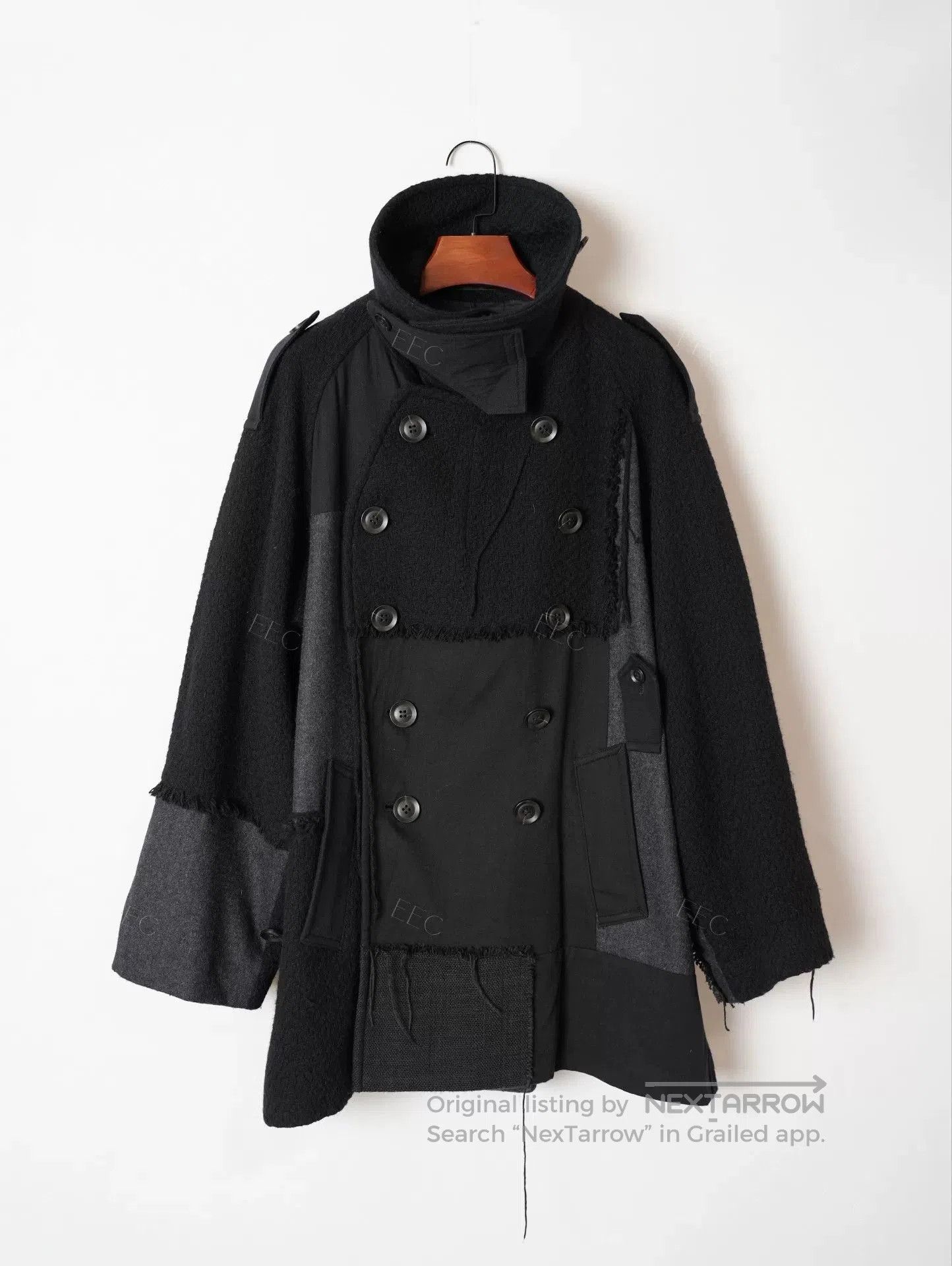 Yohji Yamamoto Yohji Yamamoto Black Wool Blend Coat. Size US M / EU 48-50 / 2 - 3 Thumbnail