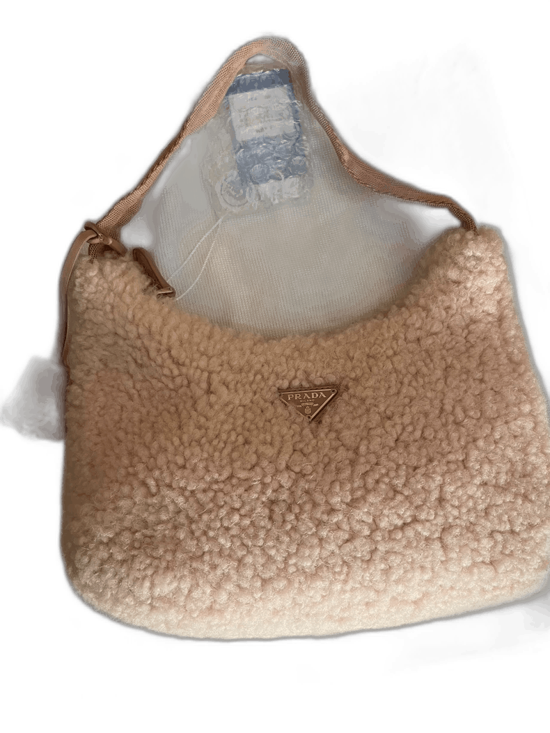 Prada Prada Pink Lamb Wool Handbag for Sale Size ONE SIZE - 1 Thumbnail