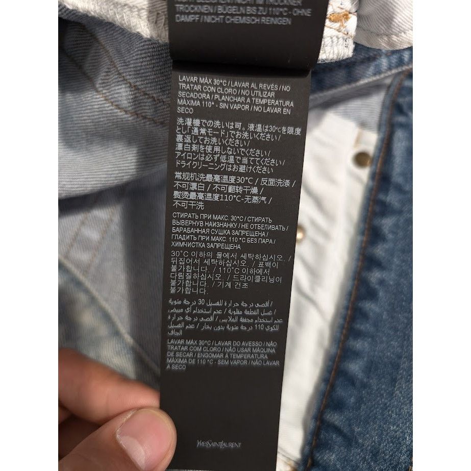 Saint Laurent Paris o1rshd1 Q:2 / Skinny 5 Pockets Low Pants Santa Monica Blue Size US 32 / EU 48 - 20 Thumbnail