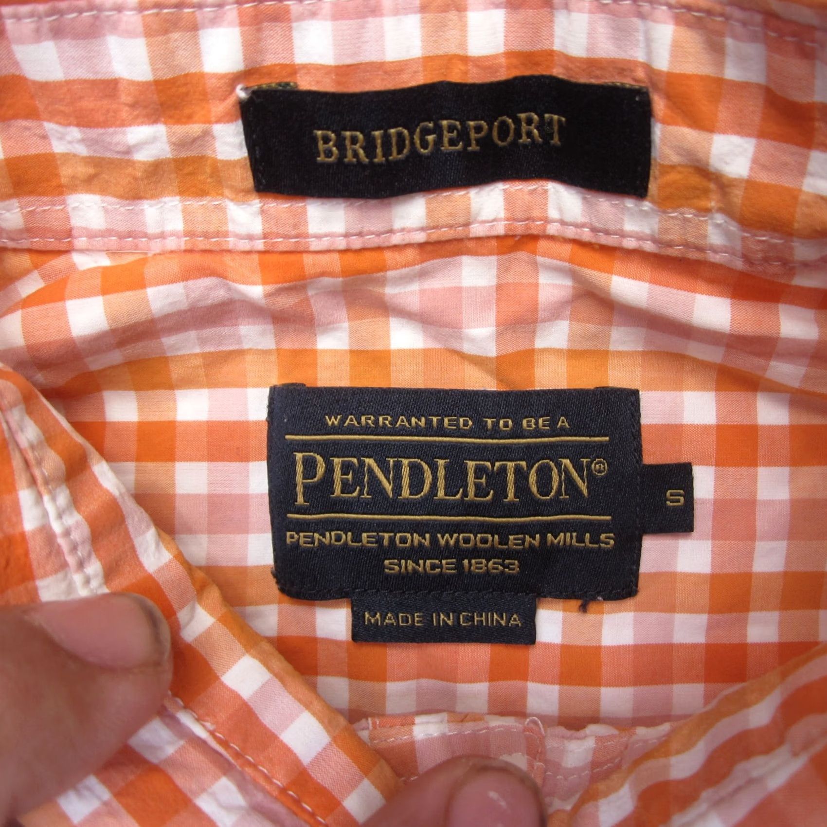 Pendleton Pendleton Shirt Mens S Orange Plaid Button Up Bridgeport Casual Outdoor Vintage Size US S / EU 44-46 / 1 - 5 Thumbnail