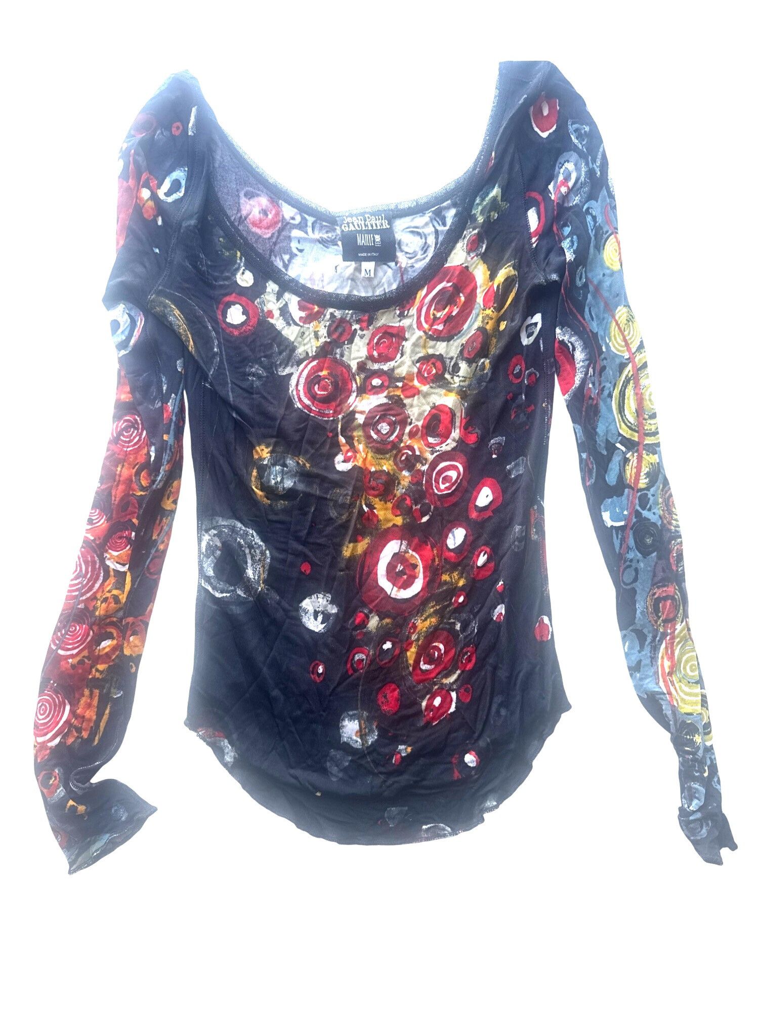 Jean Paul Gaultier Jean Paul Gaultier Mesh top bright size Medium M Med abstrac Size M / US 6-8 / IT 42-44 - 1 Thumbnail
