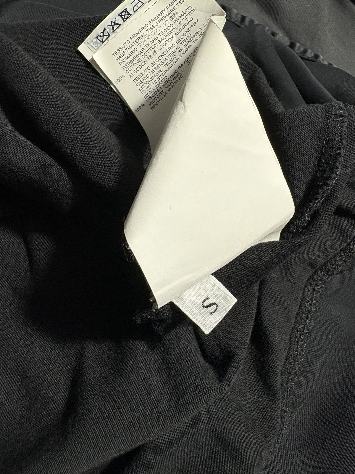 Maison Margiela MAISON MARGIELA BLACK SATIN SPLICED TSHIRT Size S / US 4 / IT 40 - 8 Thumbnail