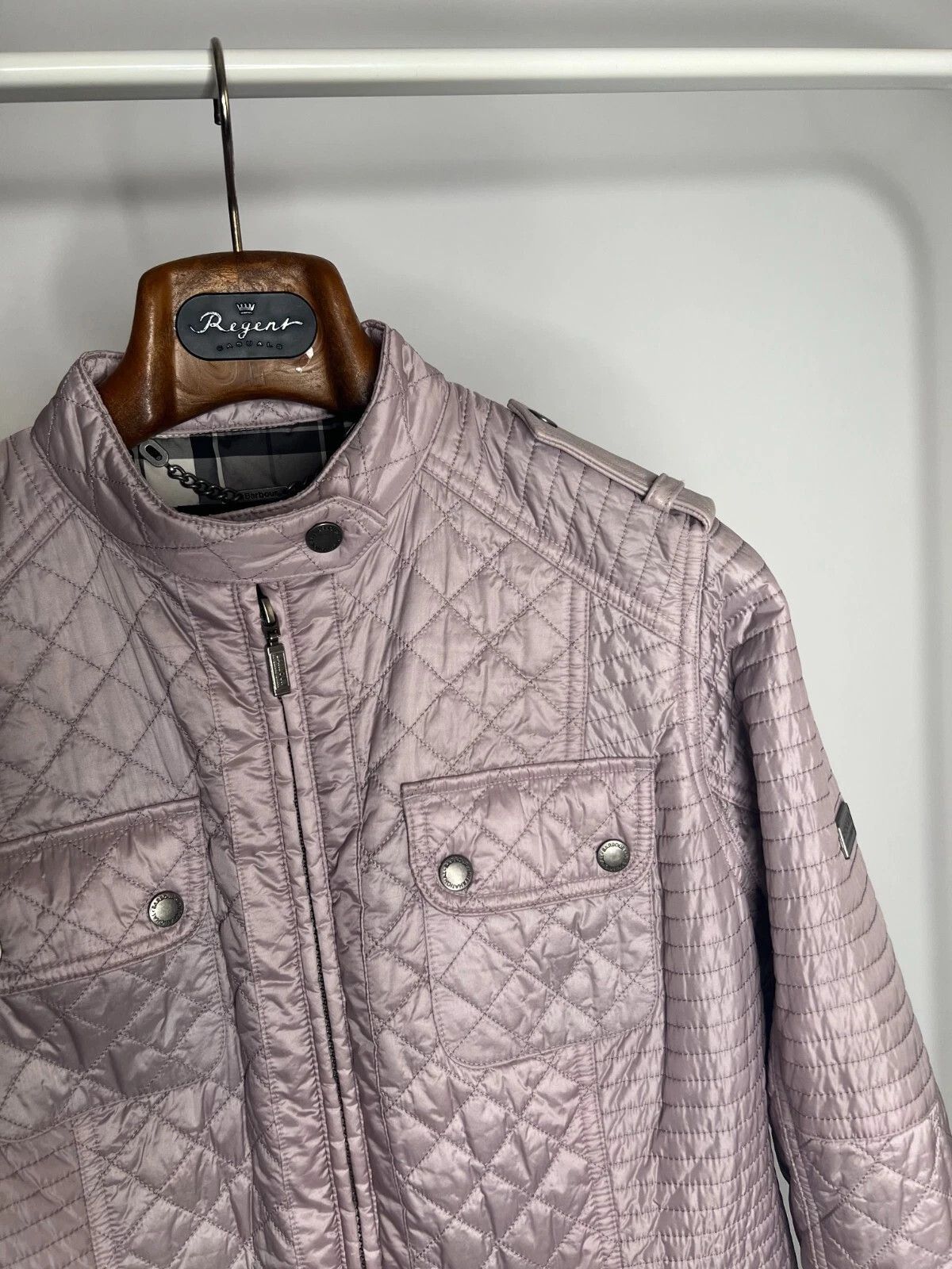 Barbour Barbour International Kleeton Quilted Pink Jacket Size XL / US 12-14 / IT 48-50 - 3 Thumbnail