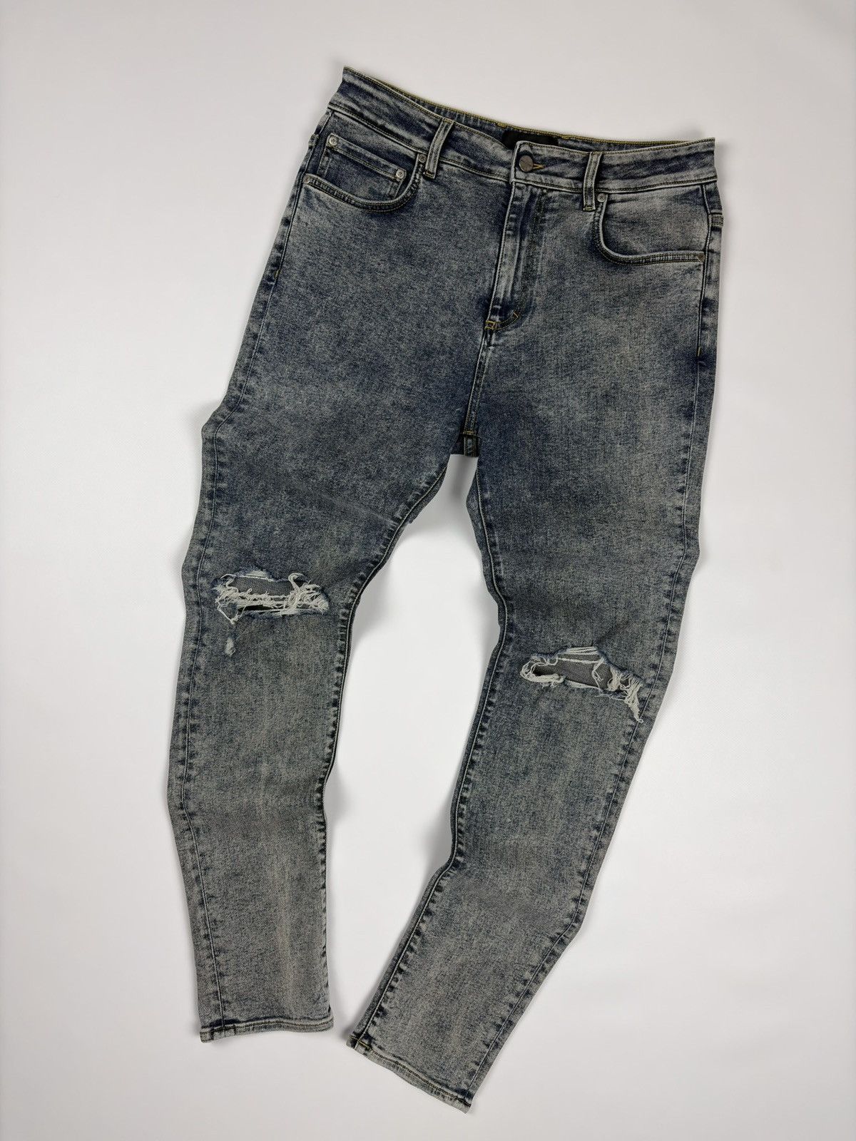 Represent Clo. Represent Destroyer Denim Jeans Blue Cream Slim Jeans Size US 32 / EU 48 - 1 Thumbnail