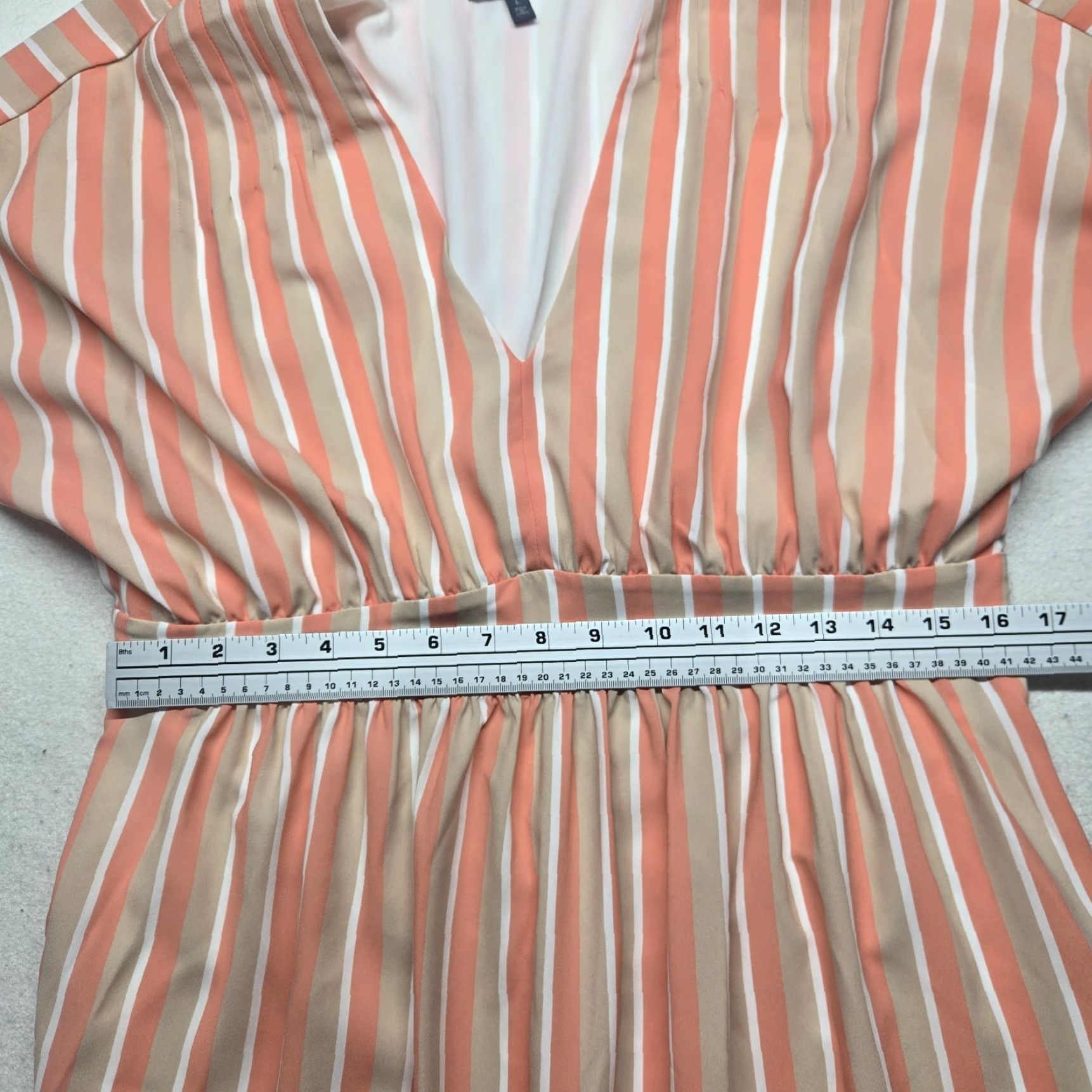 Madison Madison Dress Maxi Women L Orange Floral/V-Neck Long Sleeve Zip Regular Adult Large Size 36" / US 14 / IT 50 - 5 Thumbnail