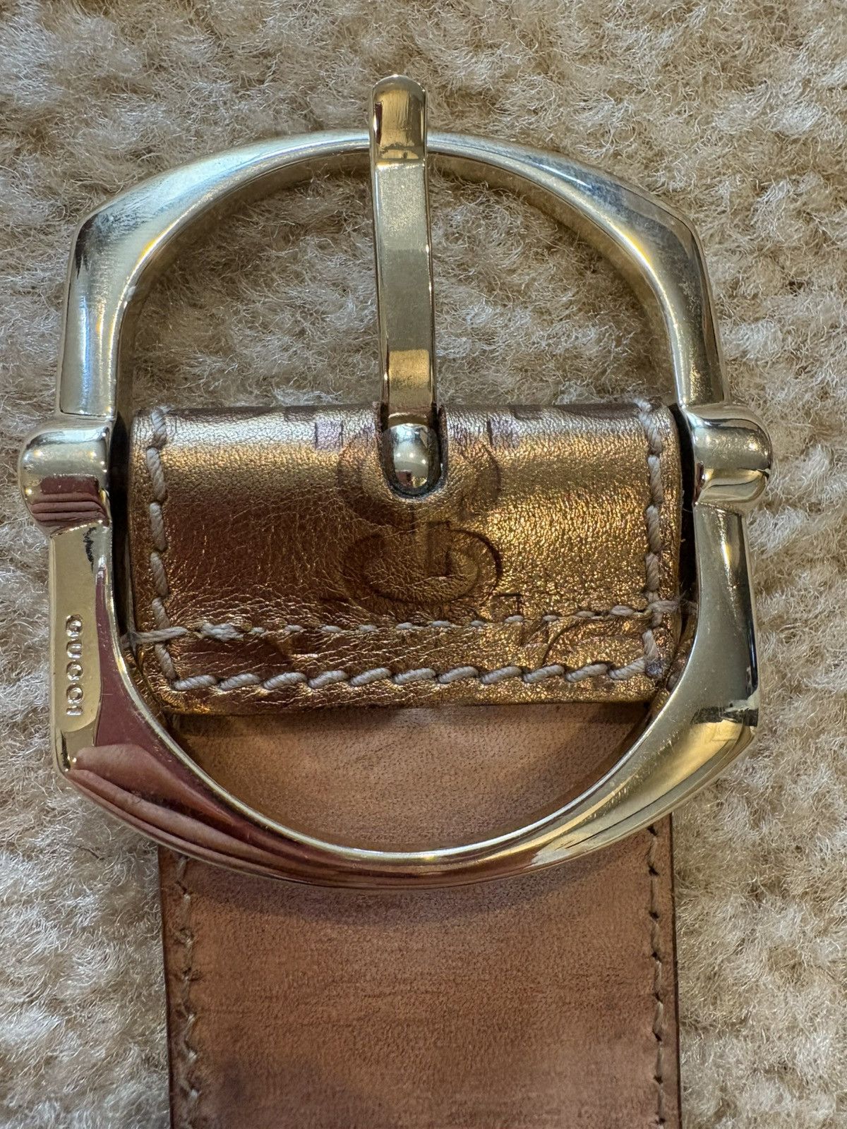 Gucci Authentic Gold Gucci belt Size ONE SIZE - 3 Thumbnail