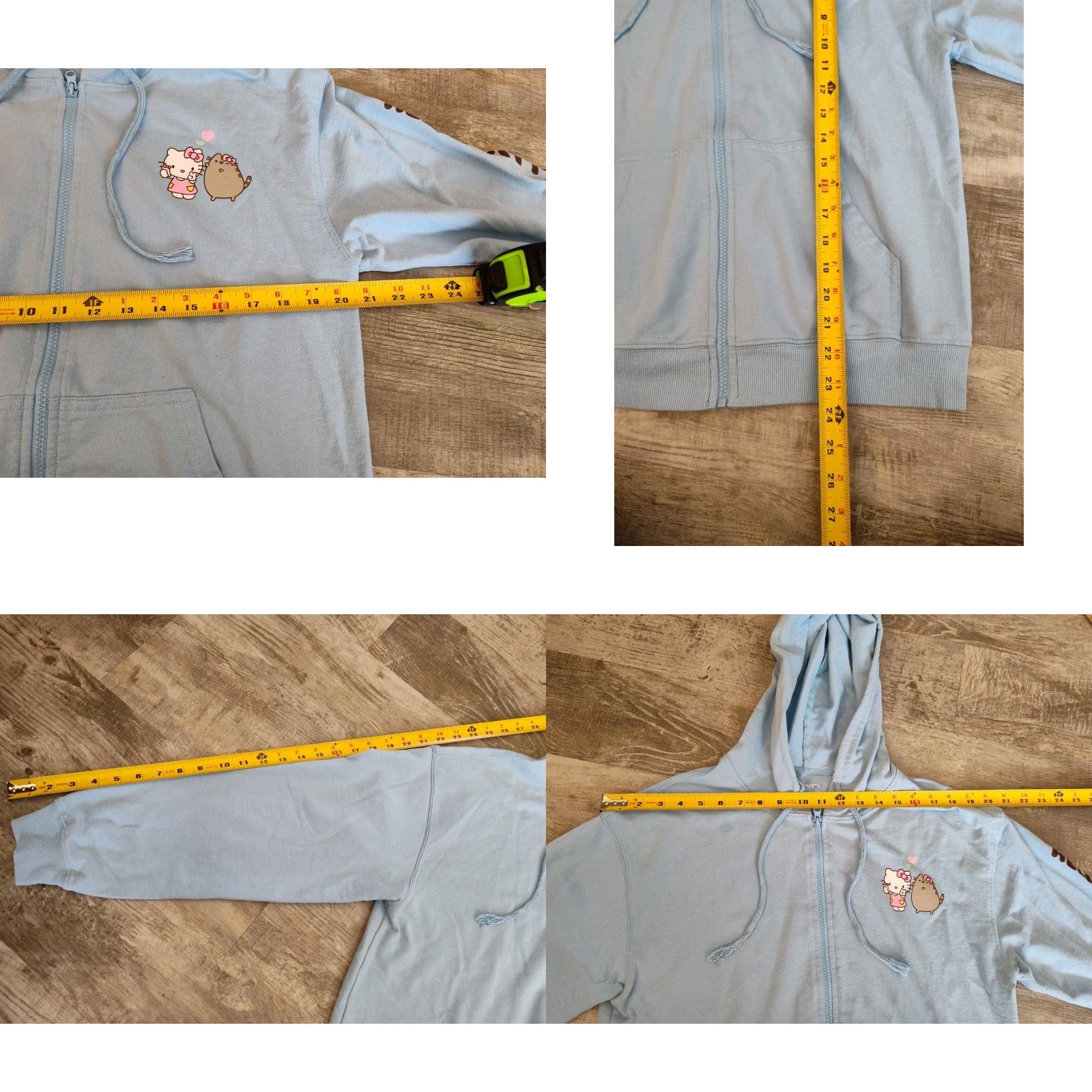 Vintage Hello Kitty x Pusheen Sanrio Full Zip Hoodie Women’s Size M Light Blue Size M / US 6-8 / IT 42-44 - 8 Thumbnail