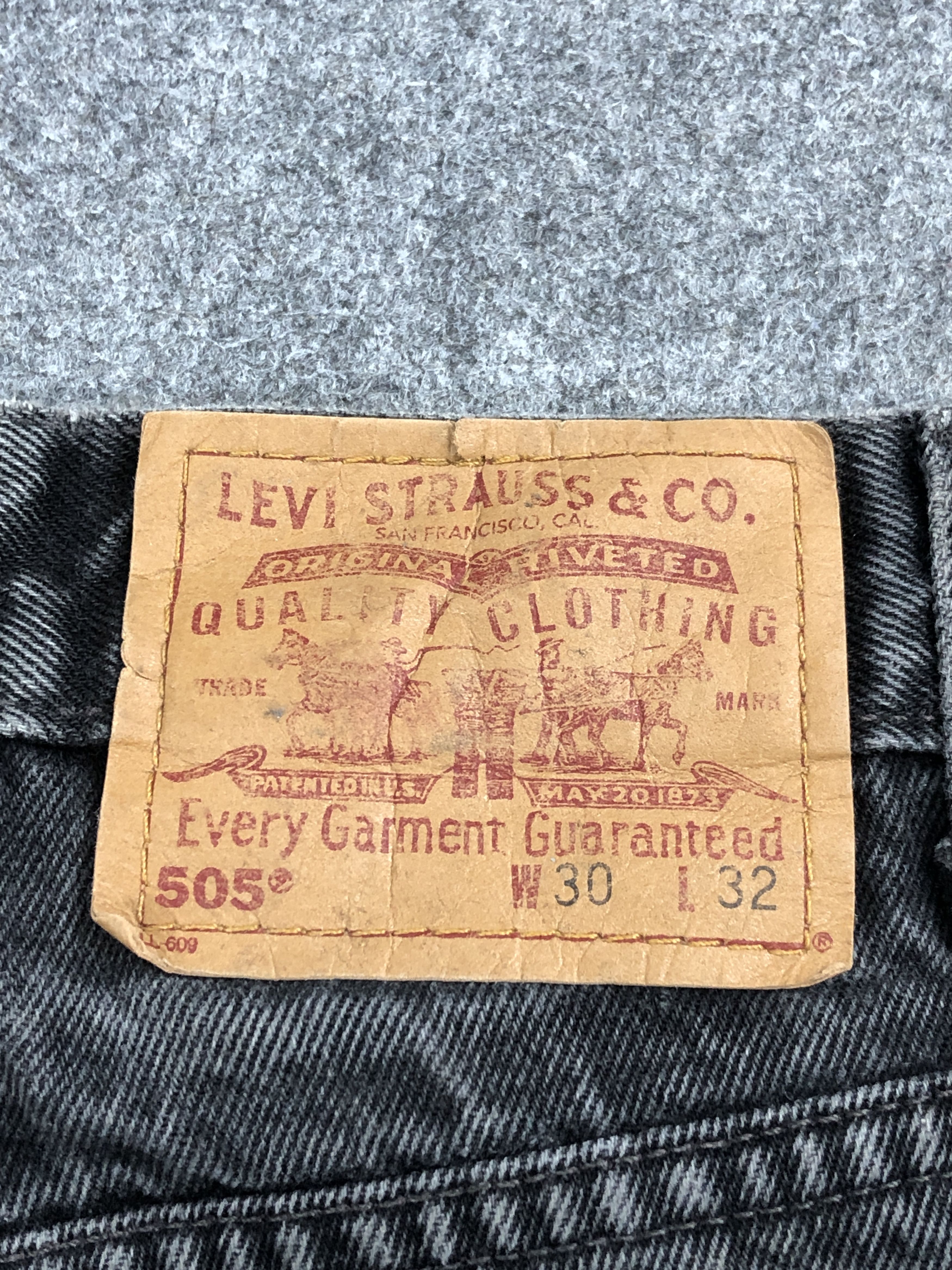 Levi's Vintage 90s Levis 505 Black Regular Fit Jeans DP2457 Size US 29 - 5 Thumbnail
