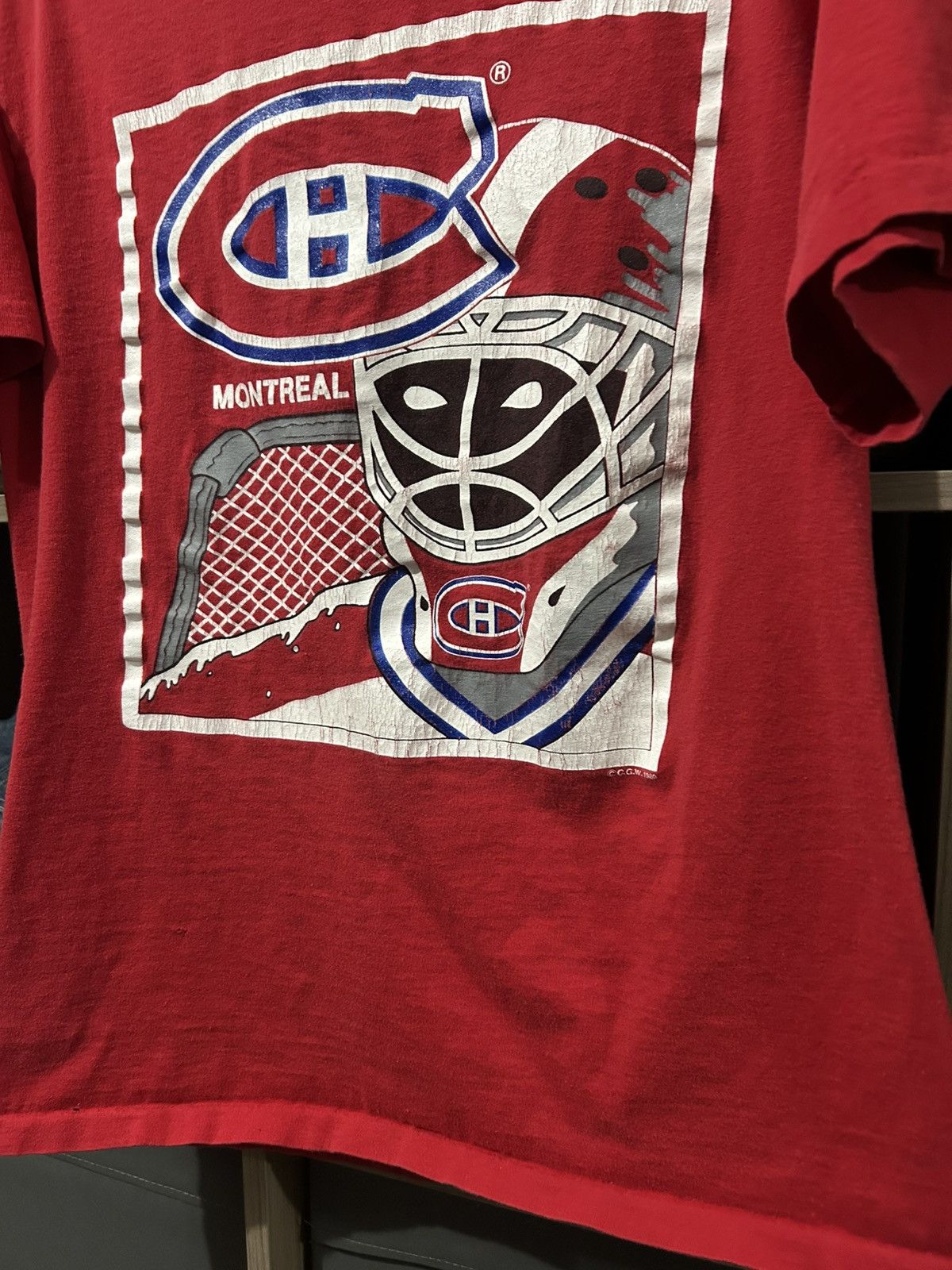 NHL Vintage 1989 Montreal Canadian Single Stitch Short Sleeve Size US S / EU 44-46 / 1 - 2 Thumbnail