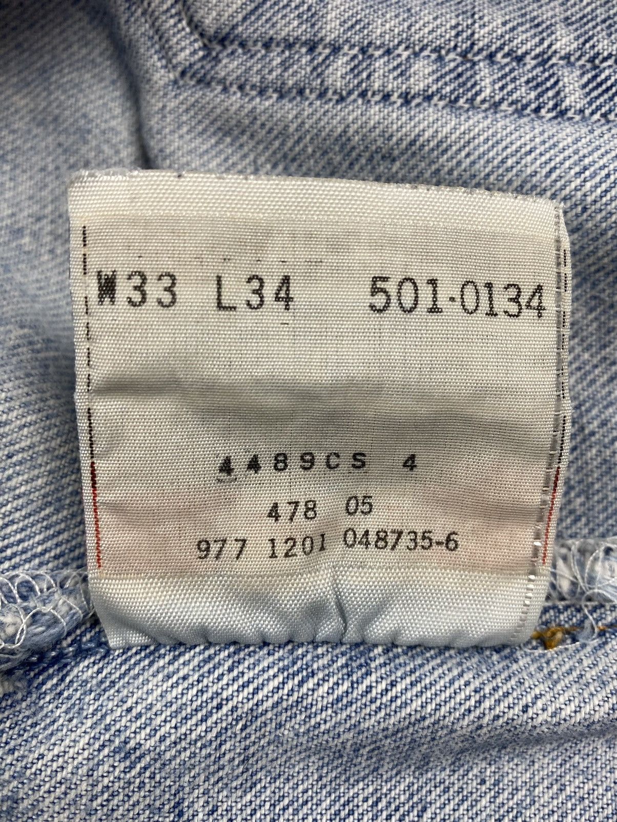 Levi's 2000s Vintage Distressed Levi’s 501 Washed Blue Denim Pants Size US 33 - 15 Thumbnail