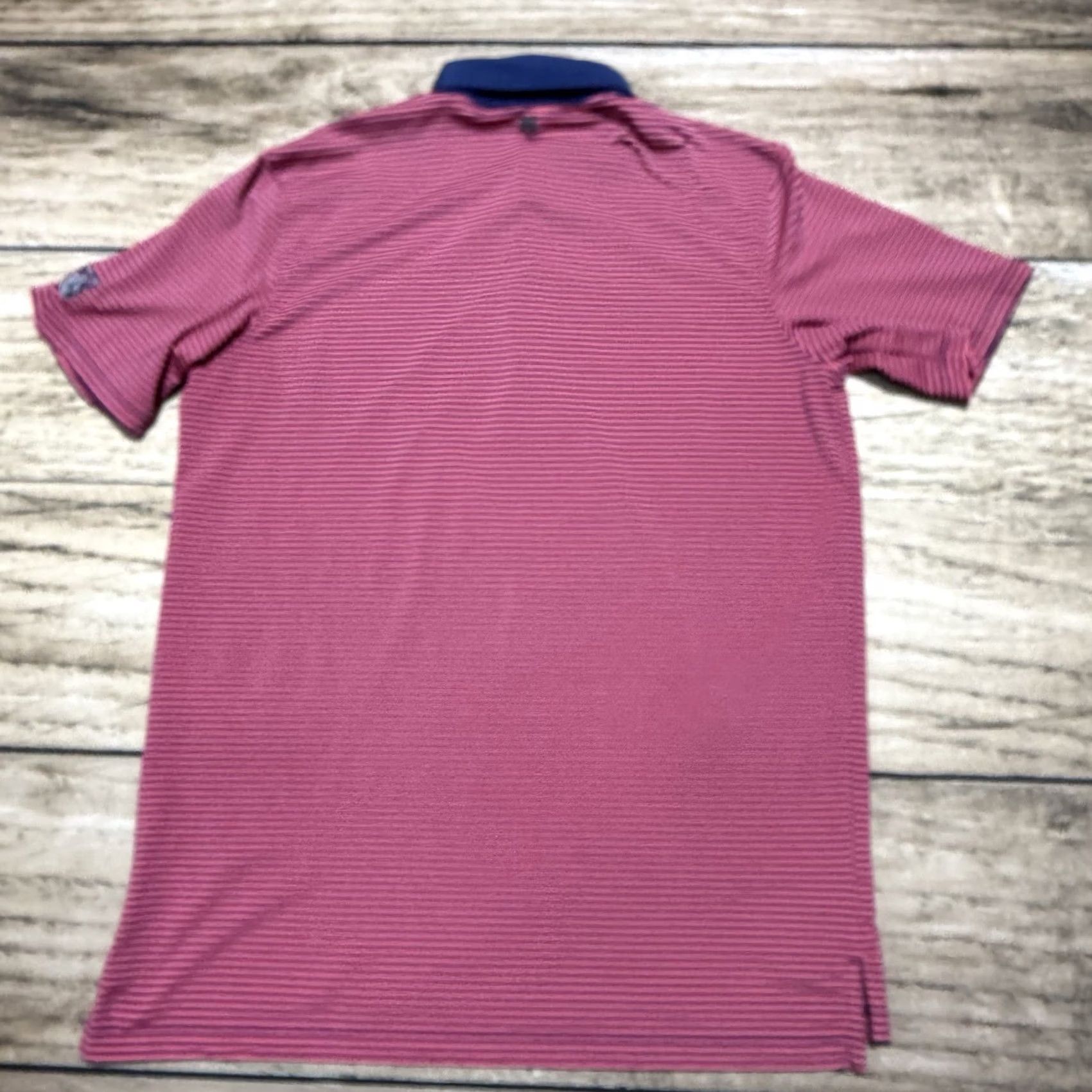Vintage Greyson Polo Shirt Mens M Pink Blue Striped Wolf Logo Golf Club Stretch Shirt Size US M / EU 48-50 / 2 - 5 Thumbnail