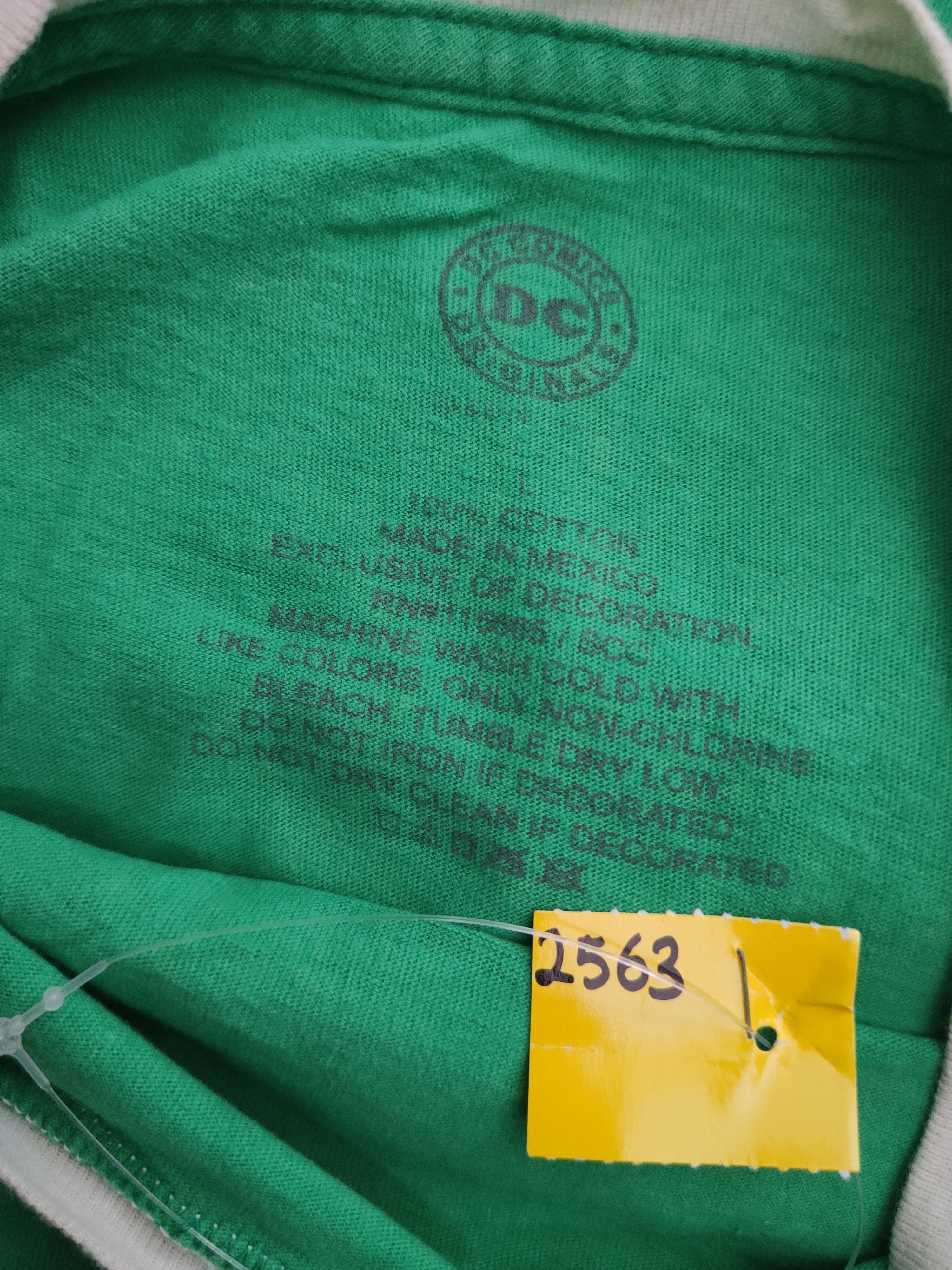 Marvel Comics DL DC Green Short Sleeve T-shirt #2563 Size US L / EU 52-54 / 3 - 10 Thumbnail