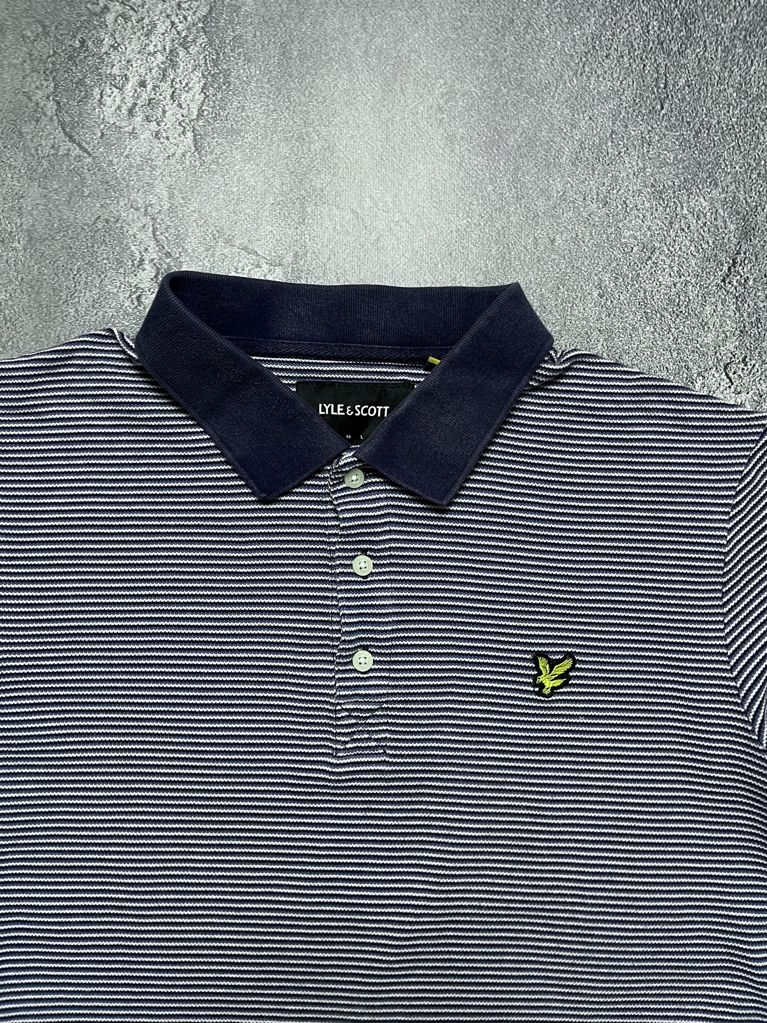 Lyle & Scott Vintage Polos Lyle & Scott Big Logo Striped Mens XL Size US XL / EU 56 / 4 - 2 Thumbnail