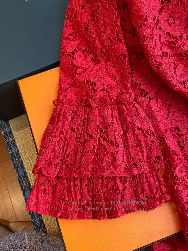 Valentino Valentino Floral lace ruffled dress Size S / US 4 / IT 40 - 7 Thumbnail