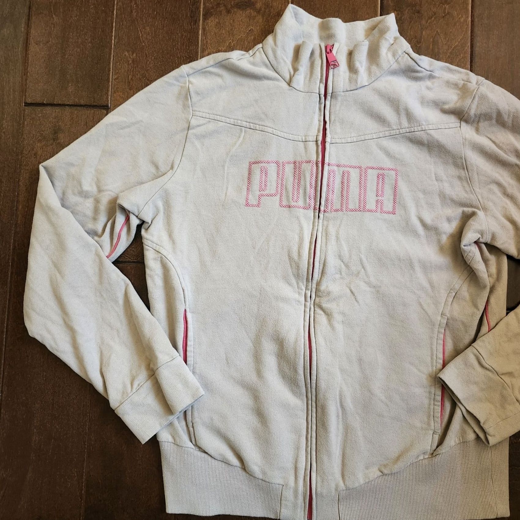 Puma PUMA Logo Full Zip Jacket - Juniors XL - Multicolor - Cotton Blend - Long Sleeve - Casual Sports Theme Womens/Juniors? Size XL / US 12-14 / IT 48-50 - 2 Thumbnail