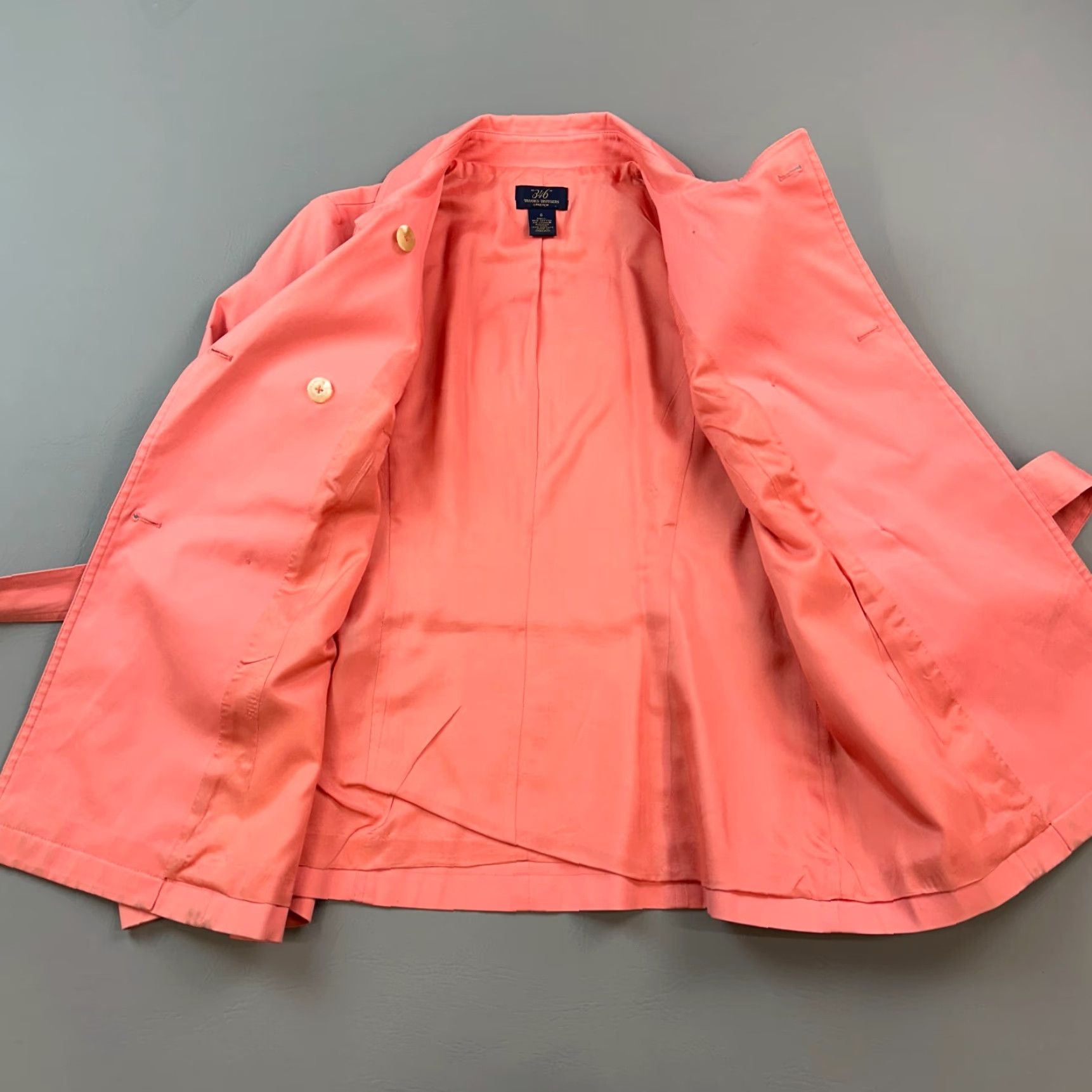 Brooks Brothers Brooks Brothers 346 Jacket Women’s 6 Coral Double Breasted Stretch Trench Coat Casual Workwear Travel Shirt Coat Mens Womens Boys Girls Size M / US 6-8 / IT 42-44 - 5 Thumbnail