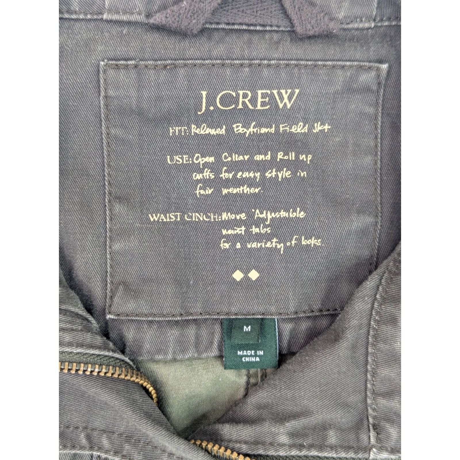 J.Crew J. Crew Field Jacket M Olive Green Cotton Relaxed Boyfriend w Gold Snaps Women Size M / US 6-8 / IT 42-44 - 2 Thumbnail