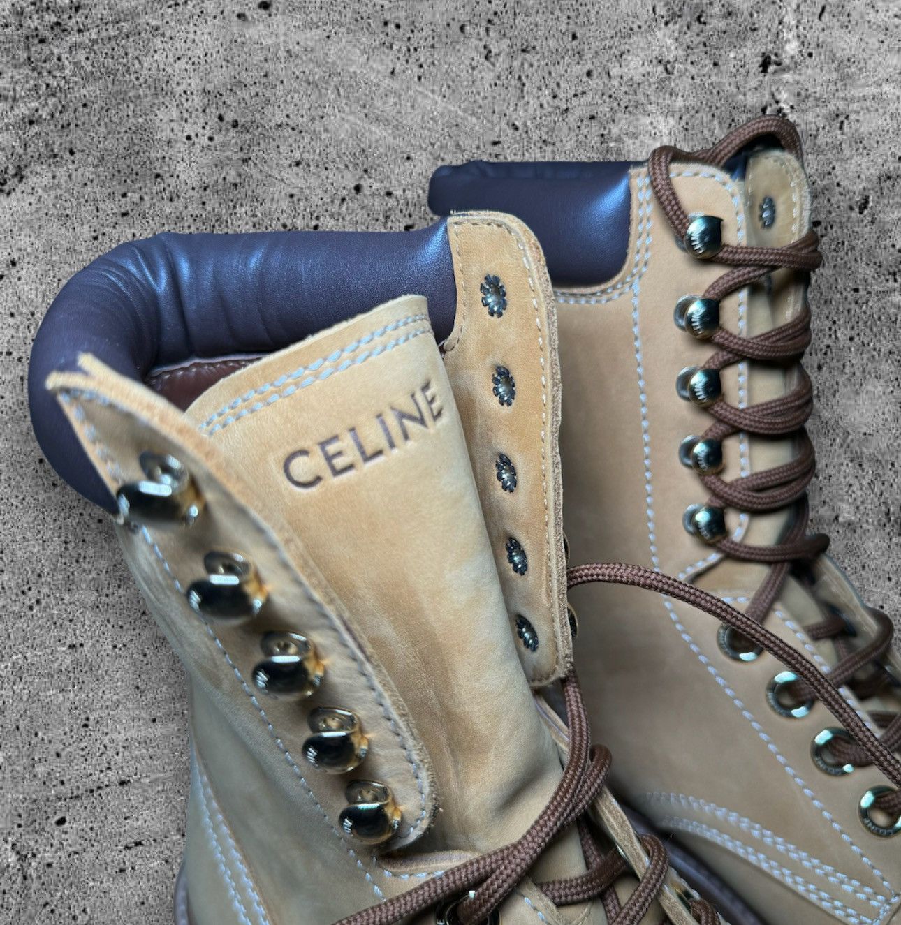 Celine × Hedi Slimane CELINE HOMME “FW21 KURT HIGH LACE-UP BOOT 35” Size US 8.5 / EU 41-42 - 8 Thumbnail