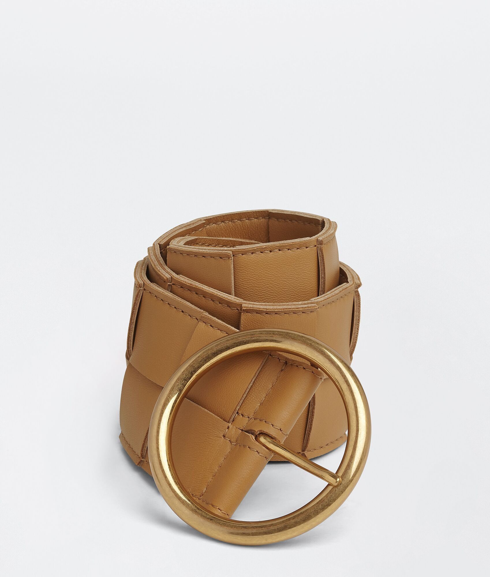 Bottega Veneta o1n1vont0425 Size: 95 / Maxi Intreccio Belt in Caramel Size ONE SIZE - 1 Preview