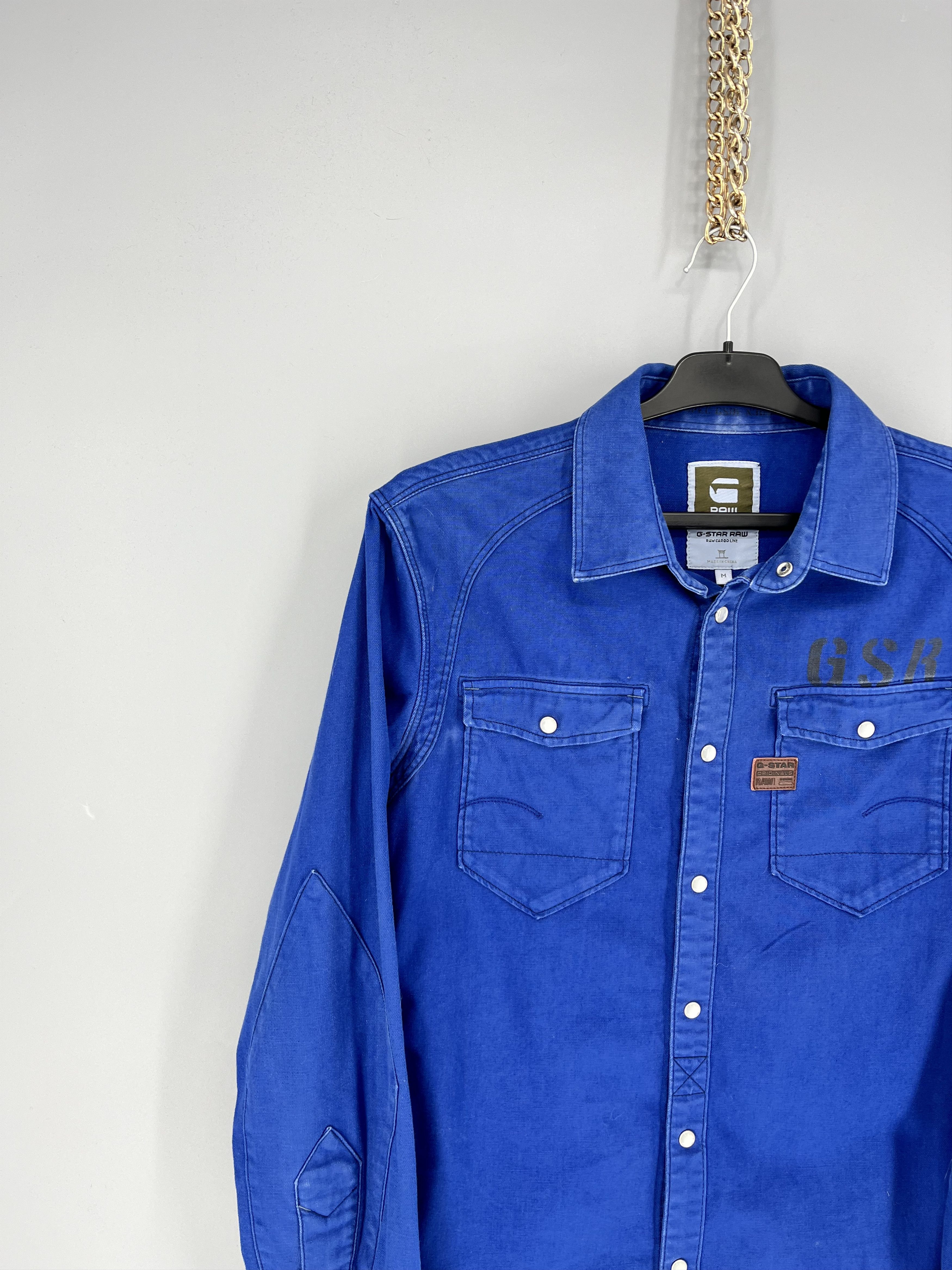 G-Star Vintage Y2K G Star Raw Men’s Navy Shirt With Big Logo Size US S / EU 44-46 / 1 - 4 Thumbnail