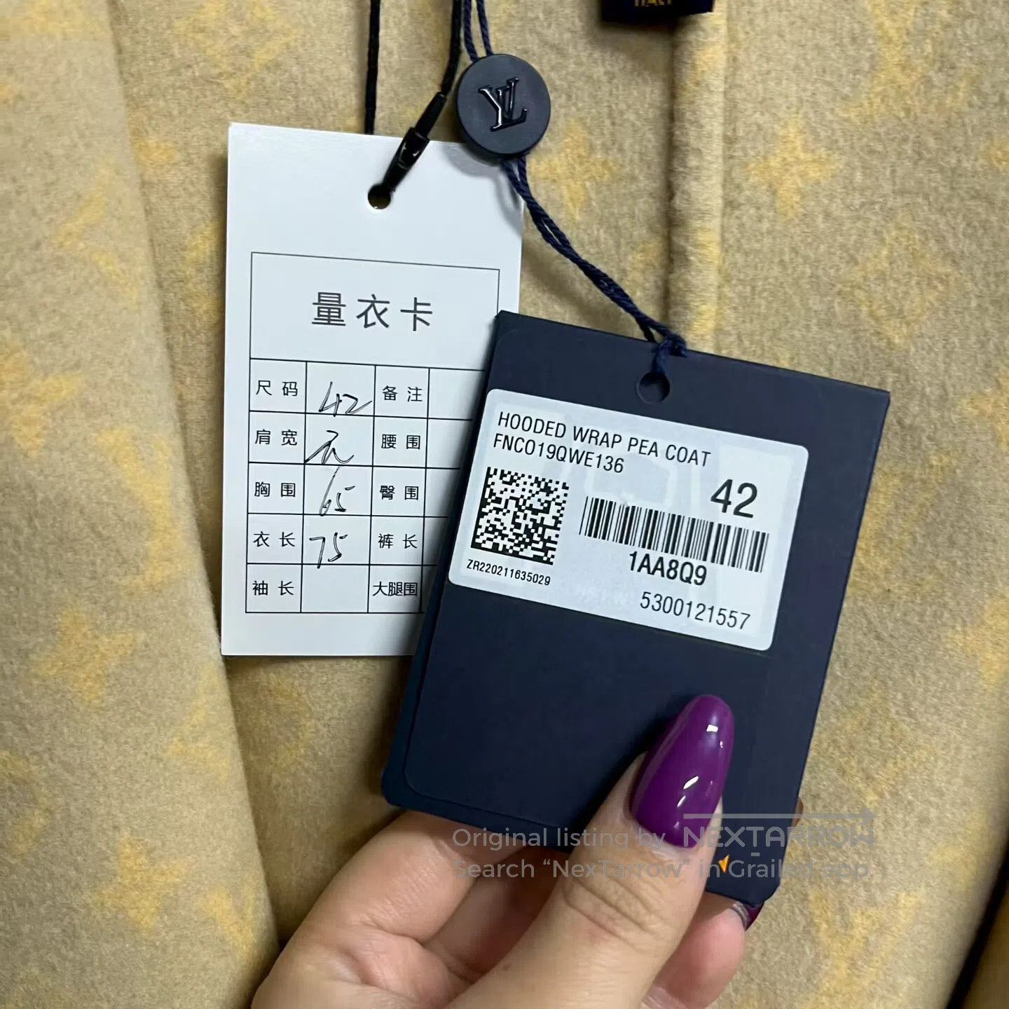 Louis Vuitton Louis Vuitton size 42 Logo-patterned belted short coat| Size XL / US 12-14 / IT 48-50 - 5 Thumbnail