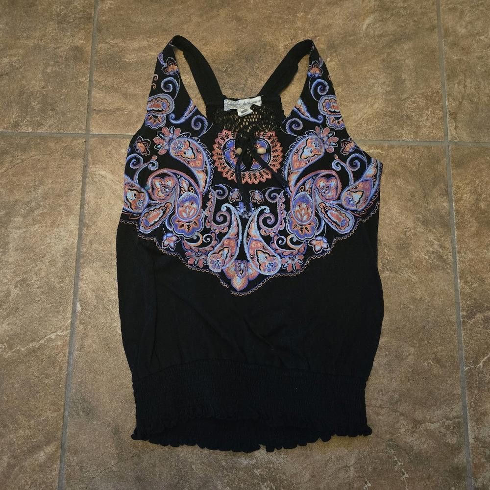 Designer Black Pastel Detailed DH Racerback Size M / US 6-8 / IT 42-44 - 1 Thumbnail
