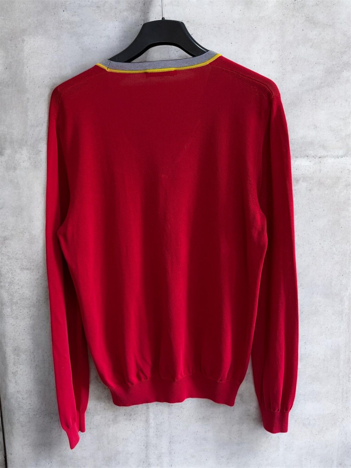 Dsquared2 DSQUARED2 Red V-Neck Cotton Knit Cardigan XL Made In Italy Size US XL / EU 56 / 4 - 2 Thumbnail