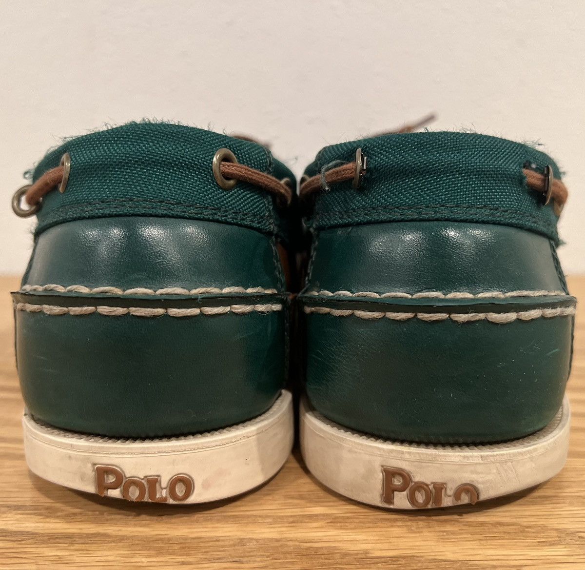 Polo Ralph Lauren × Vintage Vintage Ralph Lauren Polo Leather Boat Shoes Size 11 Size US 11 / EU 44 - 6 Thumbnail