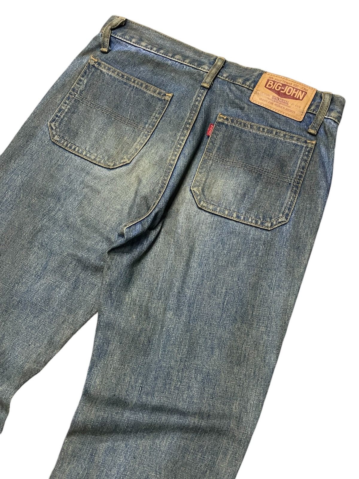Big John × If Six Was Nine × Le Grande Bleu (L.G.B.) Vintage Big John Bell Bottom Rusty Muddy Wash Flare Jeans Size US 30 / EU 46 - 9 Thumbnail