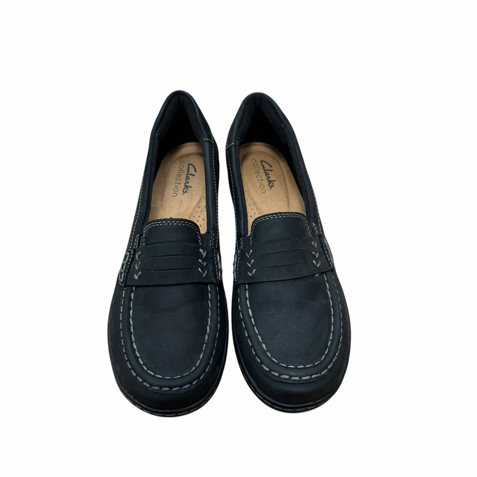 Clarks Clarks Cora Ashly Black Leather Loafers Sz 6.5 Size US 6.5 / IT 36.5 - 3 Thumbnail