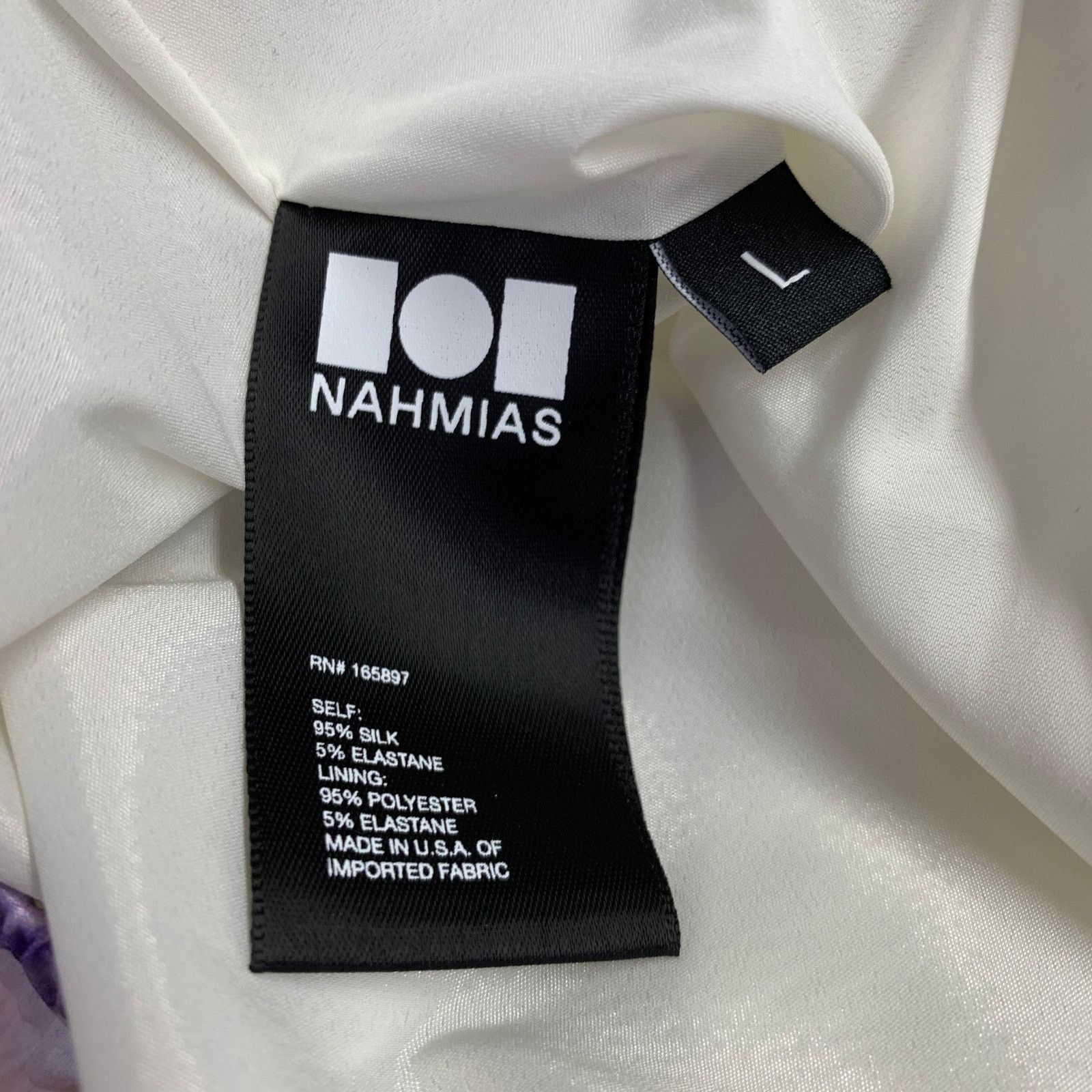Nahmias Grape Swishers Purple Cream Watercolor Silk Shorts Size US 34 / EU 50 - 4 Thumbnail