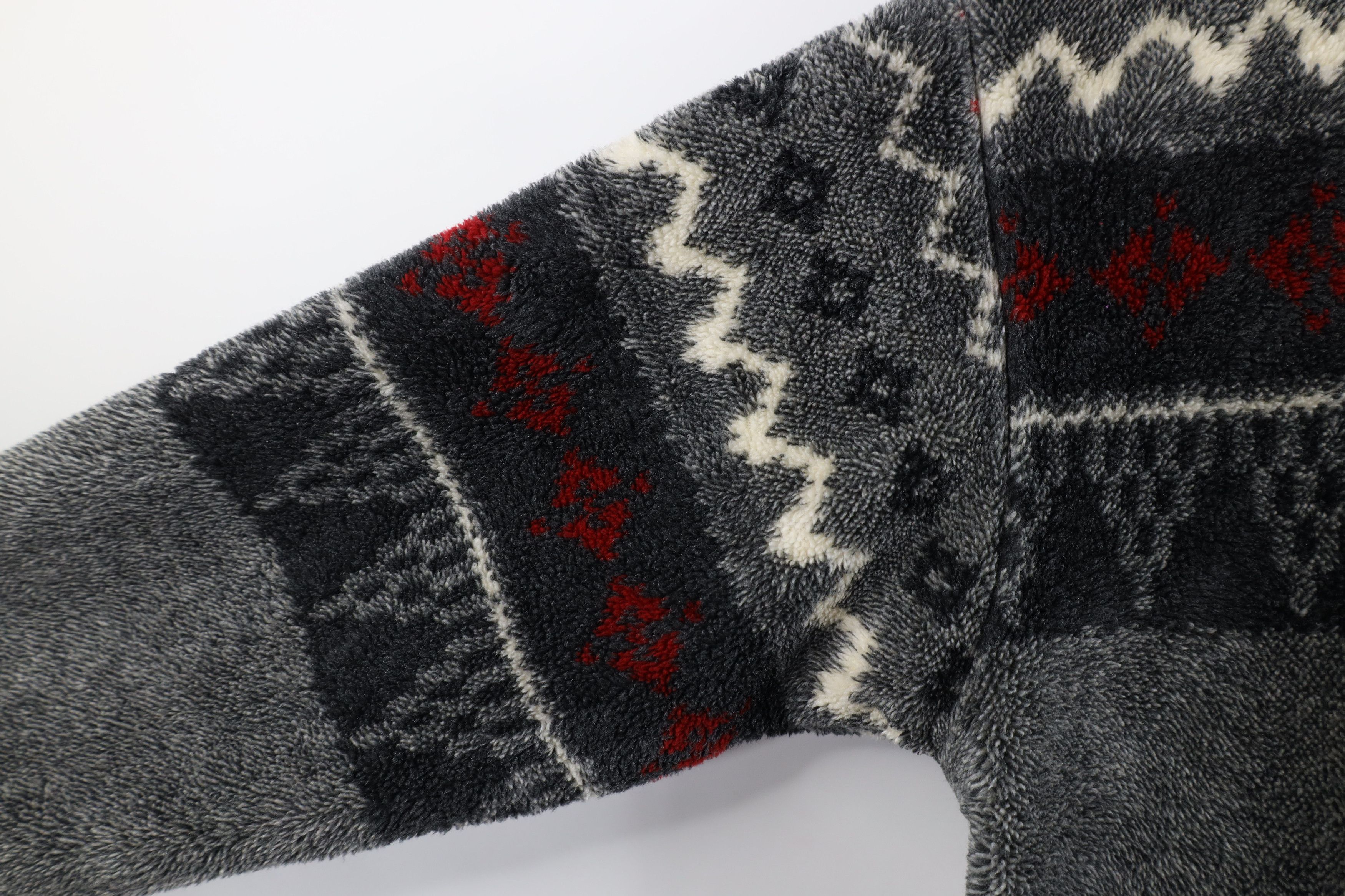 Vintage Vintage 90s Streetwear Fleece Fair Isle Half Zip Sweater Size L / US 10 / IT 46 - 5 Thumbnail