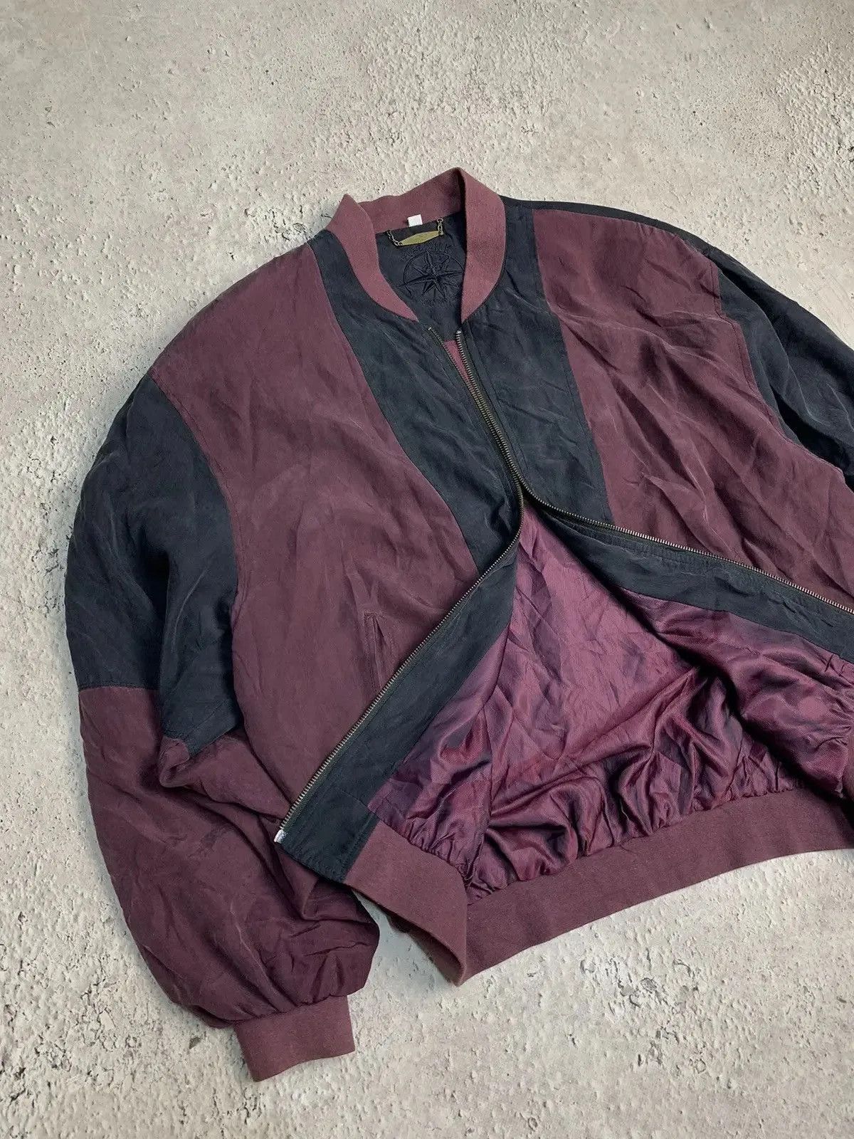 Japanese Brand × SikSilk Vintage Bomber SILK 100% distressed avangarde japanese Size US M / EU 48-50 / 2 - 7 Thumbnail