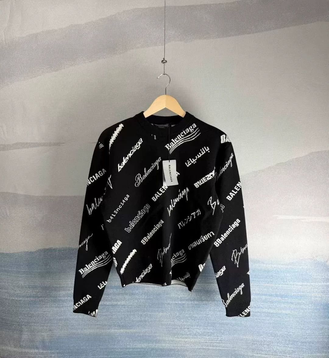 Balenciaga Balenciaga Black Logo Collection Sweater XS Size US XS / EU 42 / 0 - 1 Thumbnail