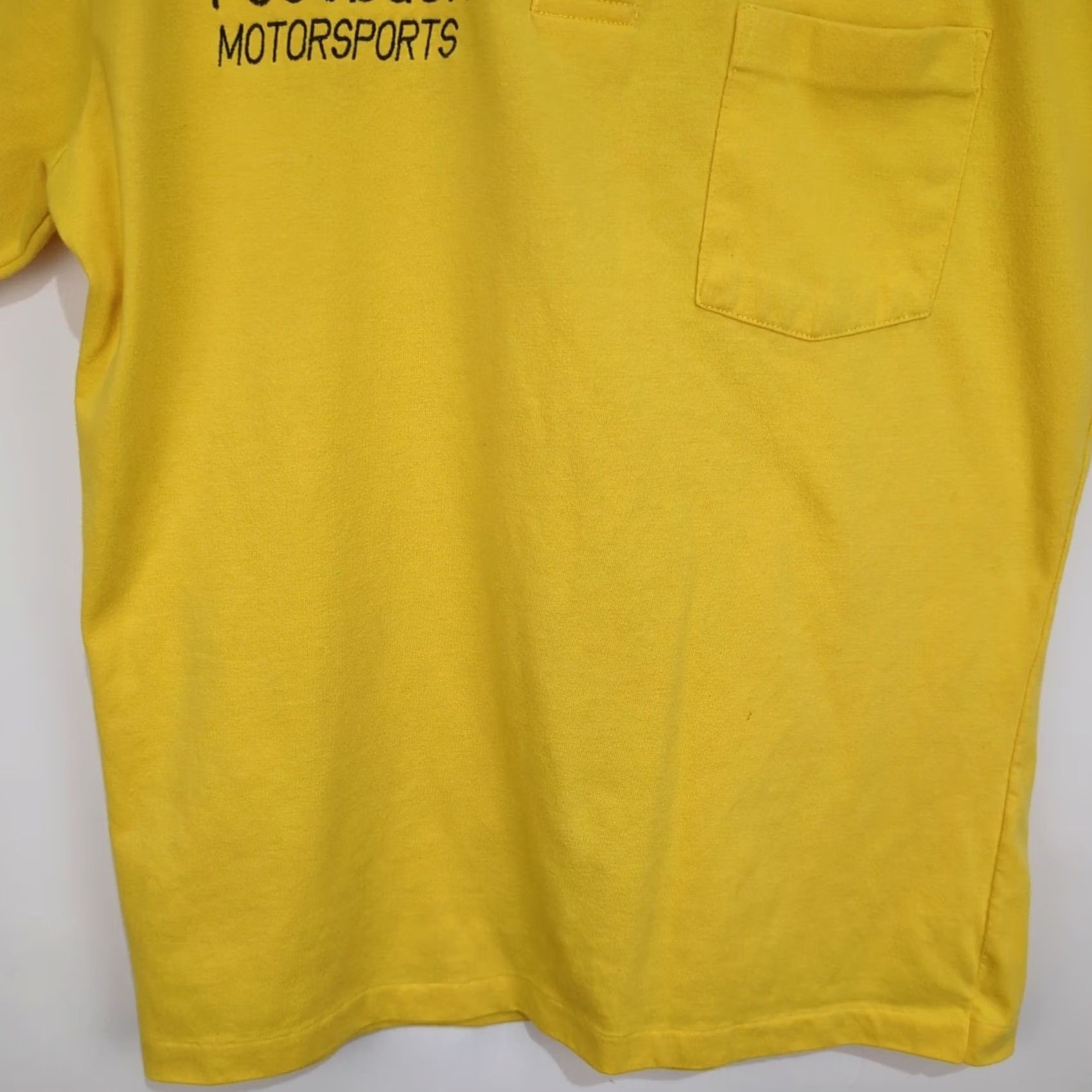 Vintage VINTAGE Outer Banks Motorsports Work Shirt Polo Shirt Men L Yellow Short Sleeve Embroidered Logo 90s Racing Clip Size US L / EU 52-54 / 3 - 5 Thumbnail