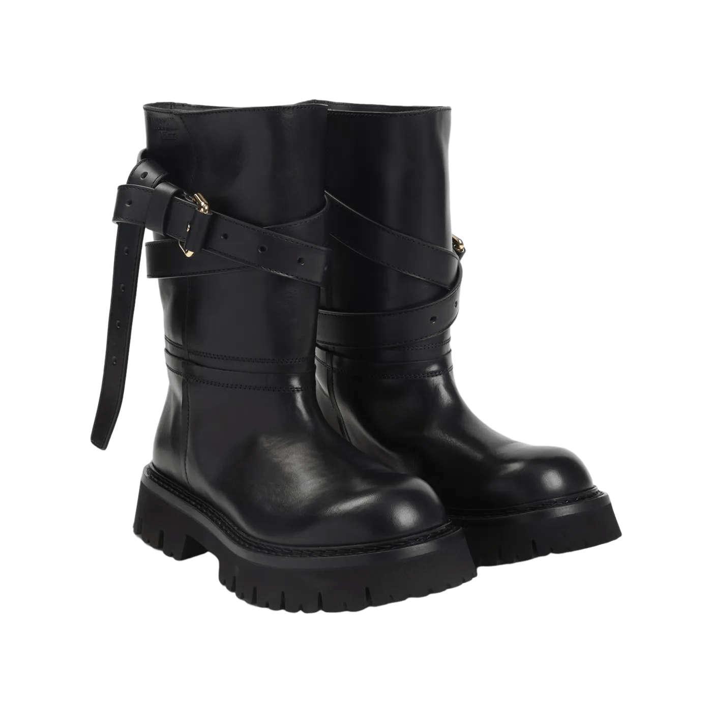 Moschino MOSCHINO Black Leather Boots New & Authentic Size US 10 / IT 40 - 3 Thumbnail