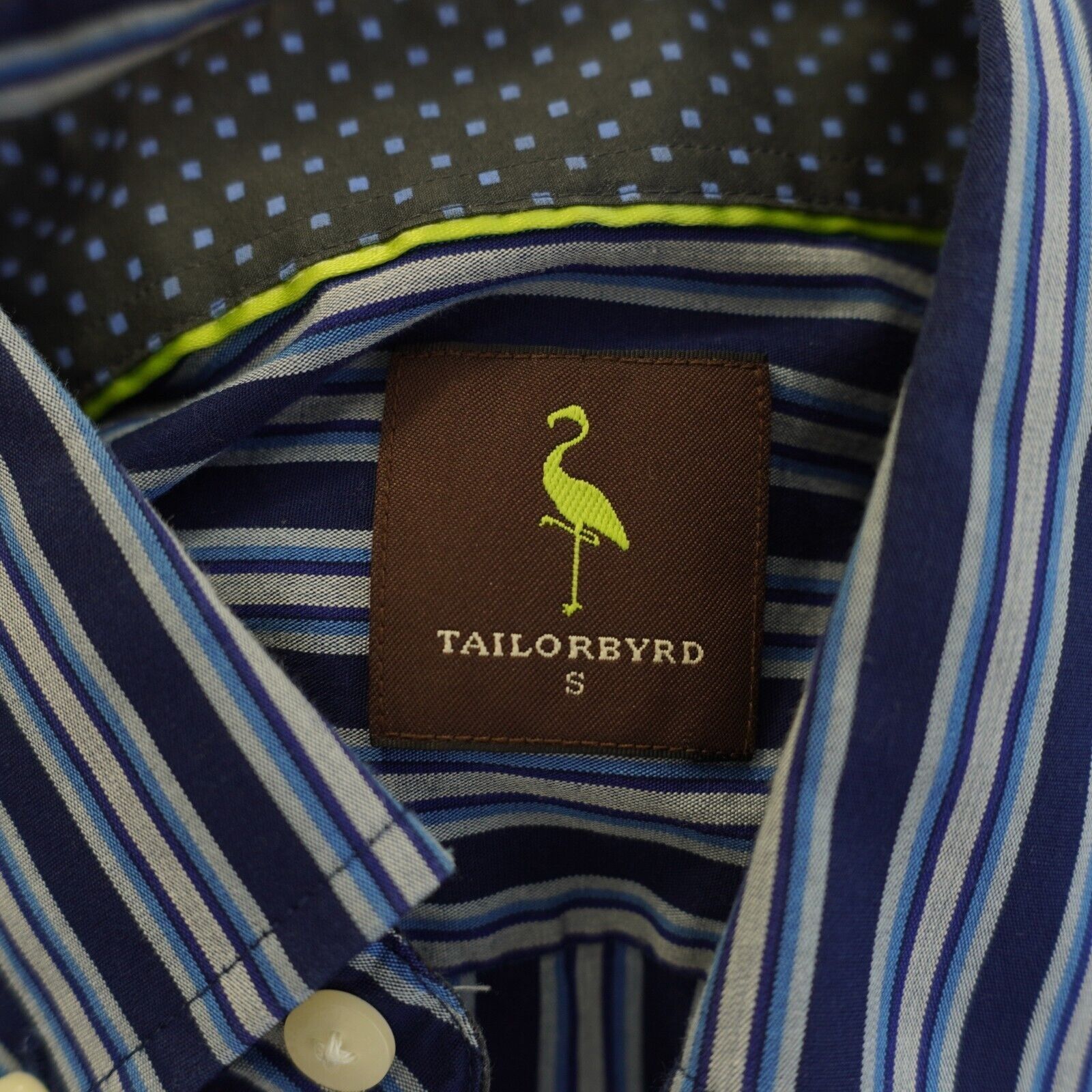Tailorbyrd Tailorbyrd Blue Striped Flip Cuff Pocket Front Button Down S Size US S / EU 44-46 / 1 - 10 Thumbnail