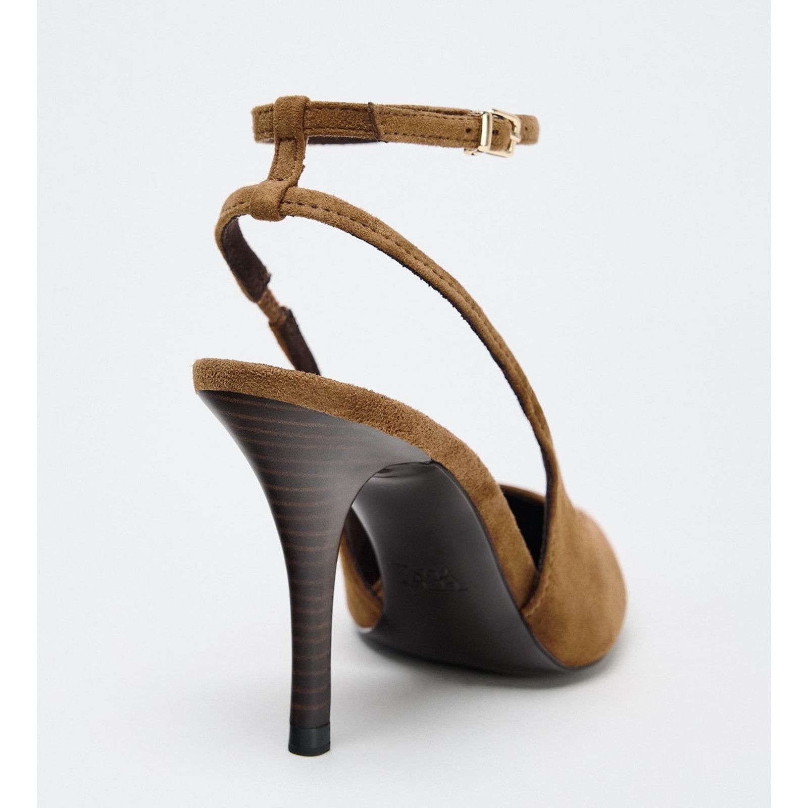 Zara ZARA Brown Leather Slingback Heels NWT Size US 10 / IT 40 - 19 Thumbnail