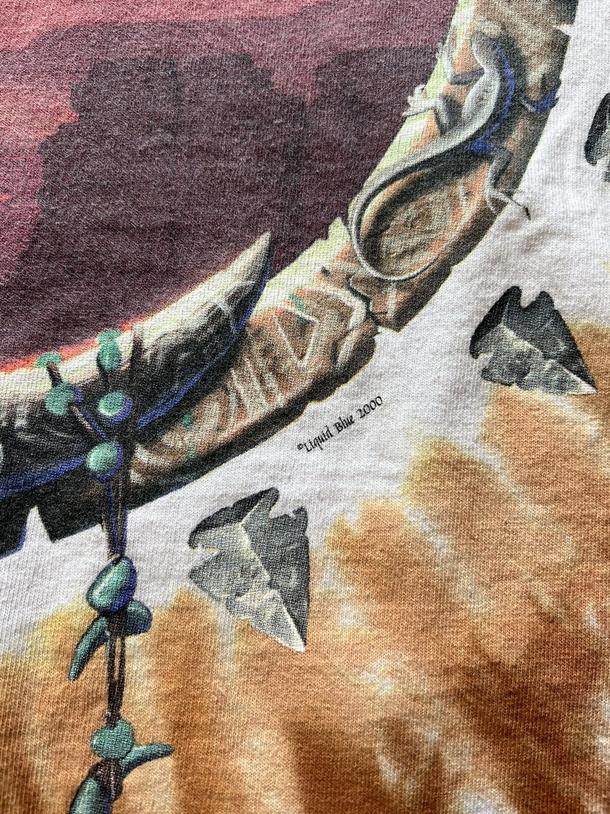 Liquid Blue × Vintage Mens Vintage Liquid Blue T Shirt overprint Skeleton skulls Size US L / EU 52-54 / 3 - 4 Thumbnail