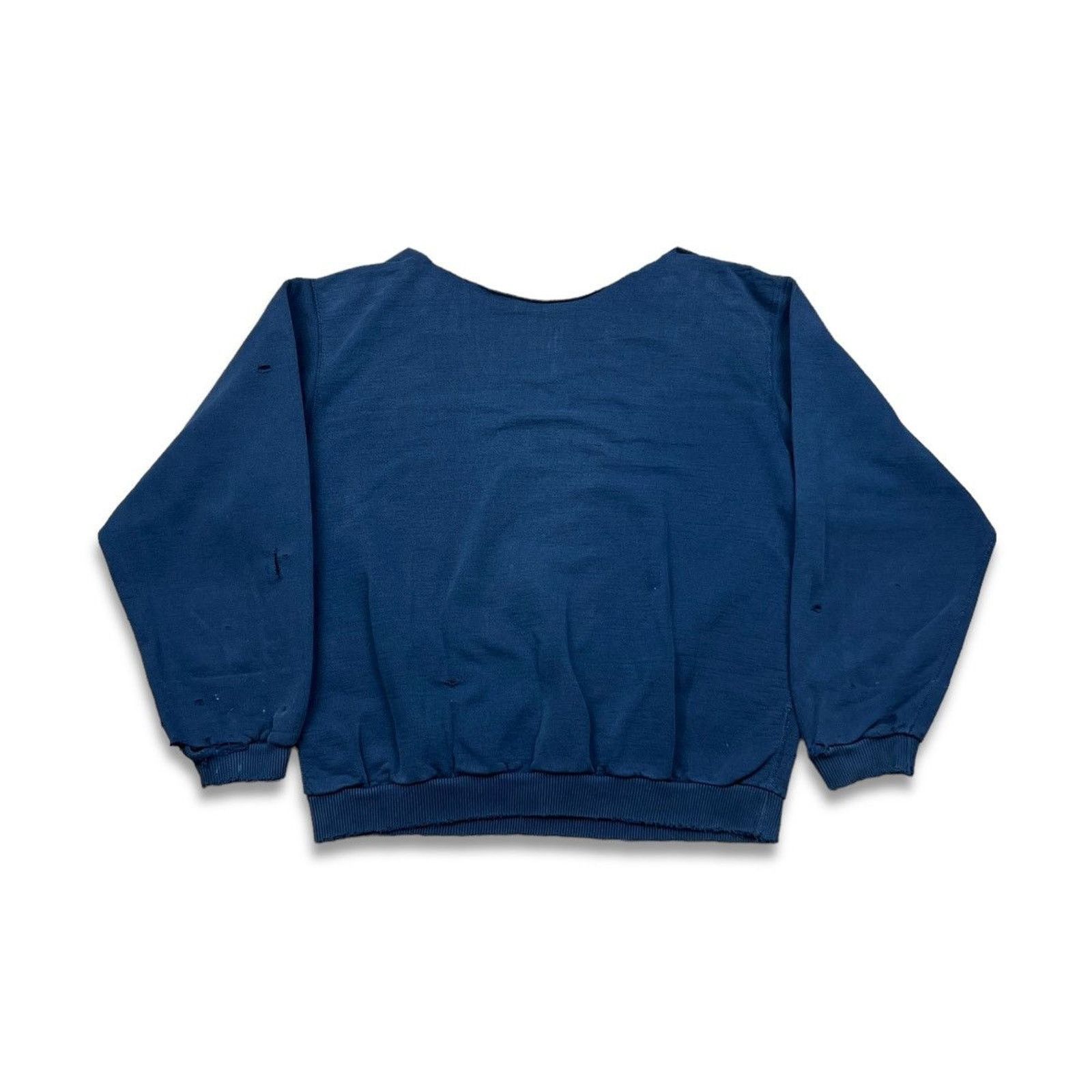 Vintage Vintage 90s Blank Sweatshirt Thrash Distress Grunge Pullover Size US L / EU 52-54 / 3 - 3 Thumbnail