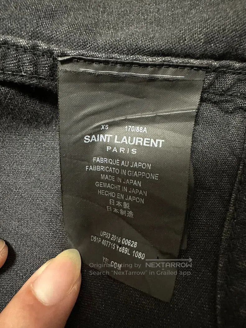 Saint Laurent Paris Saint Laurent Washed Denim Shirt. Size US XS / EU 42 / 0 - 4 Thumbnail