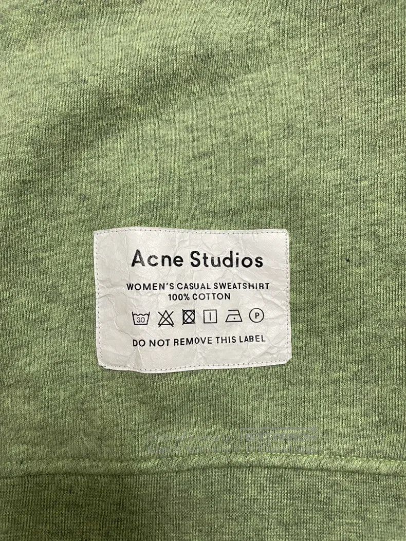 Acne Studios Acne Studios Green Loose Sweatshirt with Fleece Lining Size S / US 4 / IT 40 - 4 Thumbnail
