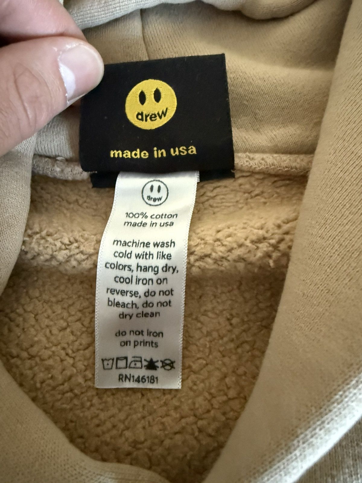 Drew House Drew House Khaki Skidoodle Hoodie Size US L / EU 52-54 / 3 - 5 Thumbnail