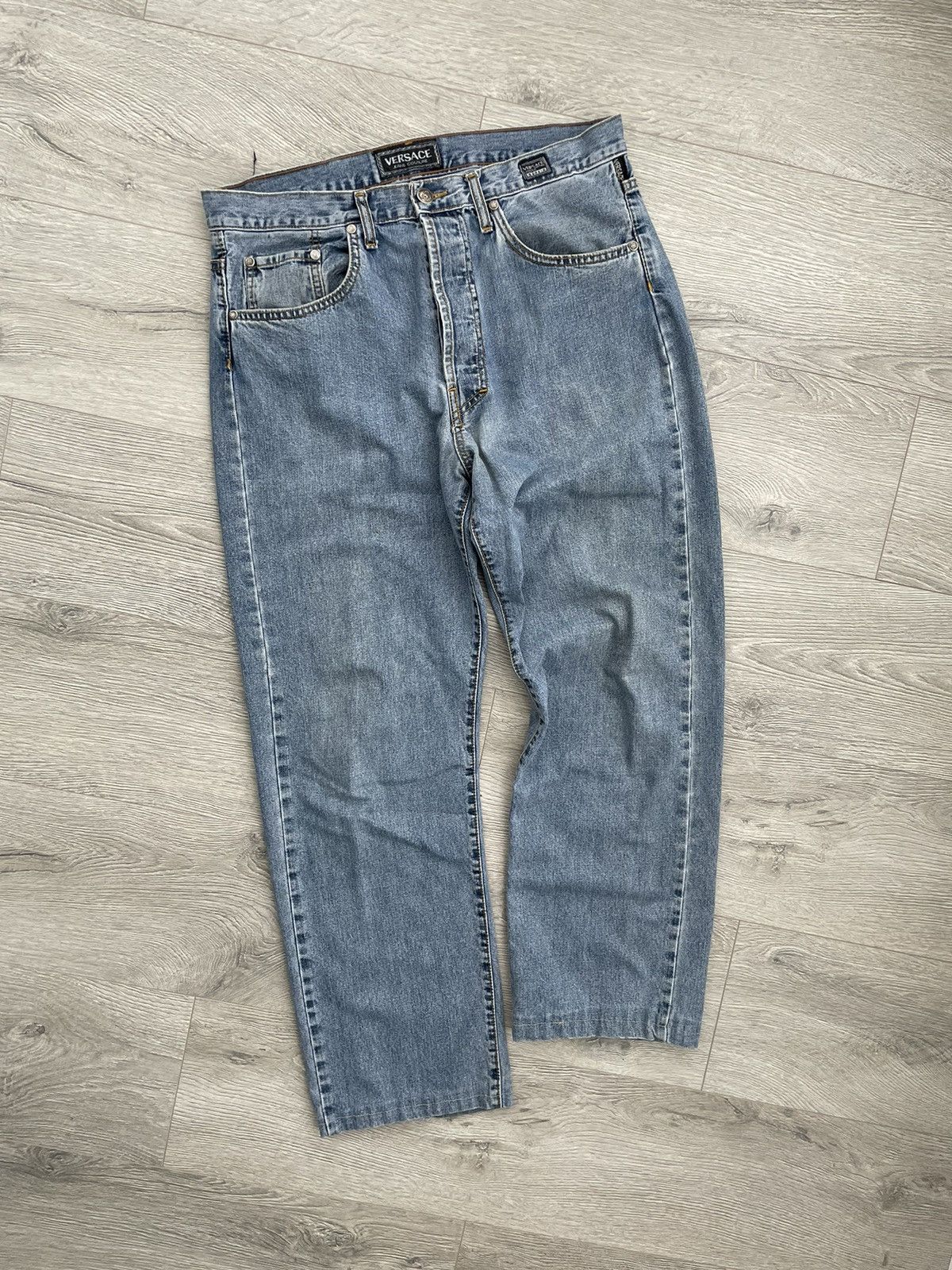 Designer × Versace Jeans Couture × Vintage Vintage Versace Archive Denim Jeans Blue Pants 90s 80s Size US 32 / EU 48 - 5 Thumbnail