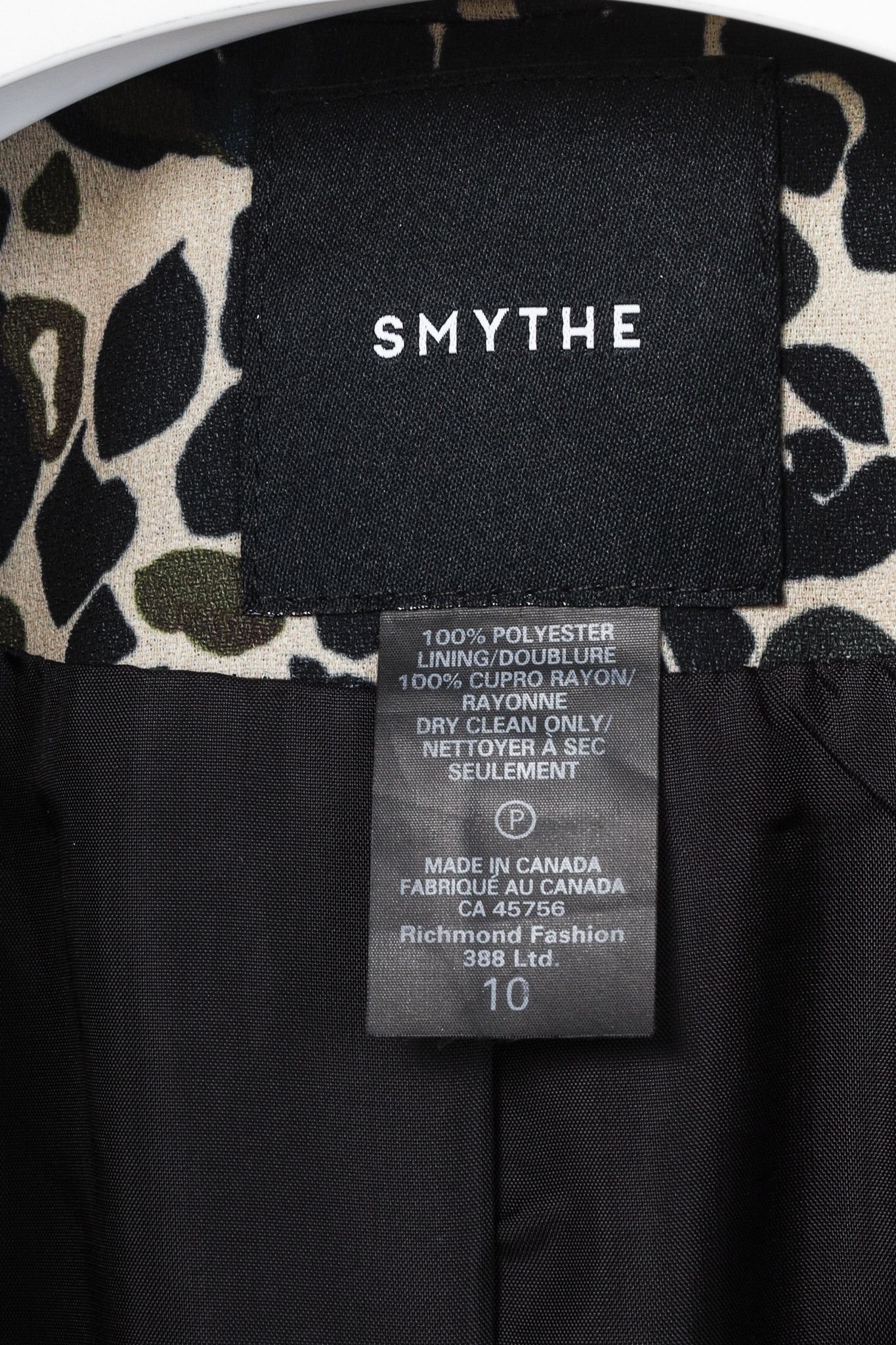 SMYTHE Smythe Camo Floral Greens Print Long Blazer Size L / US 10 / IT 46 - 4 Thumbnail