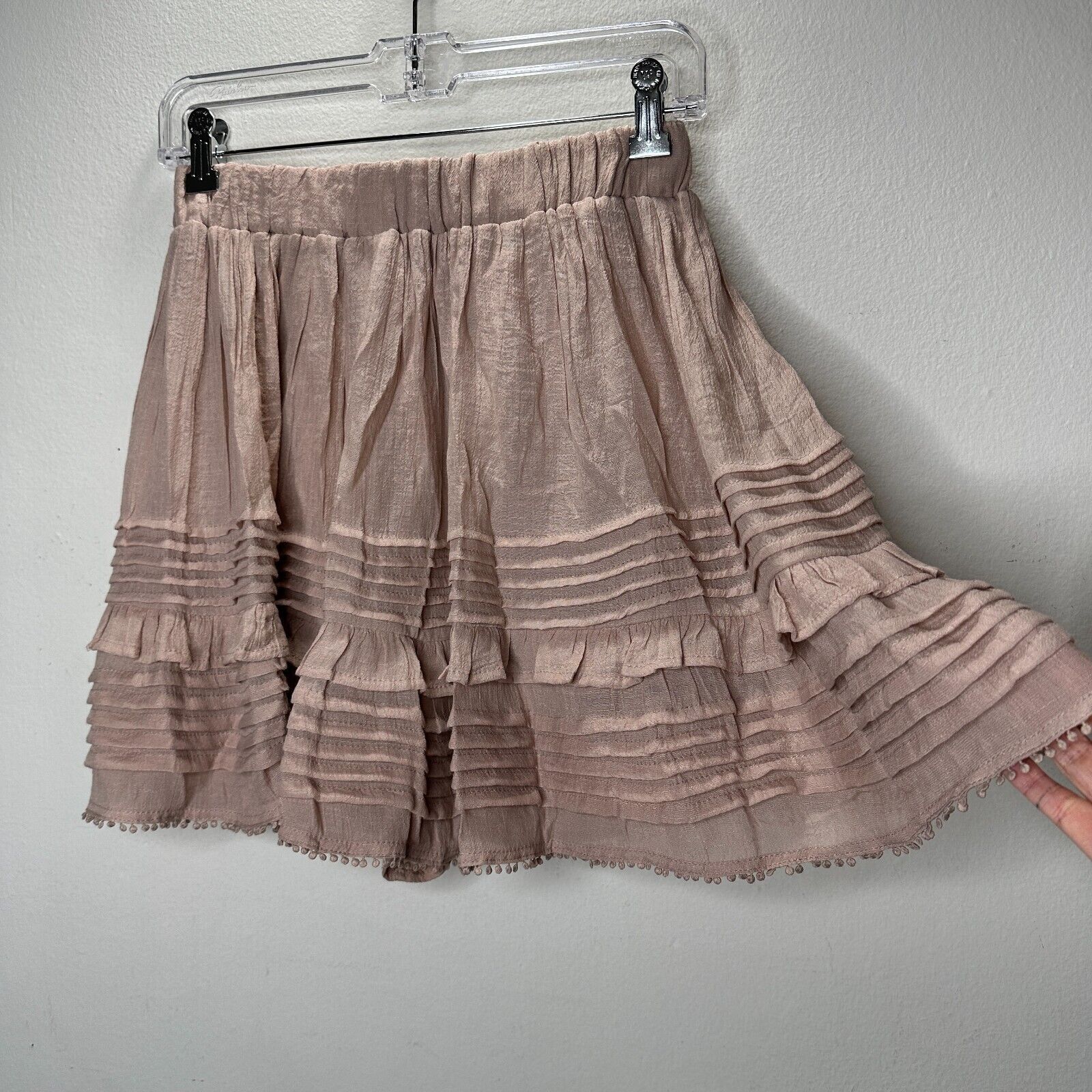 Other NWT Mustard Seed Poppy & Stella Dusty Rose Ruffle Mini Med Size 30" / US 8 / IT 44 - 1 Thumbnail