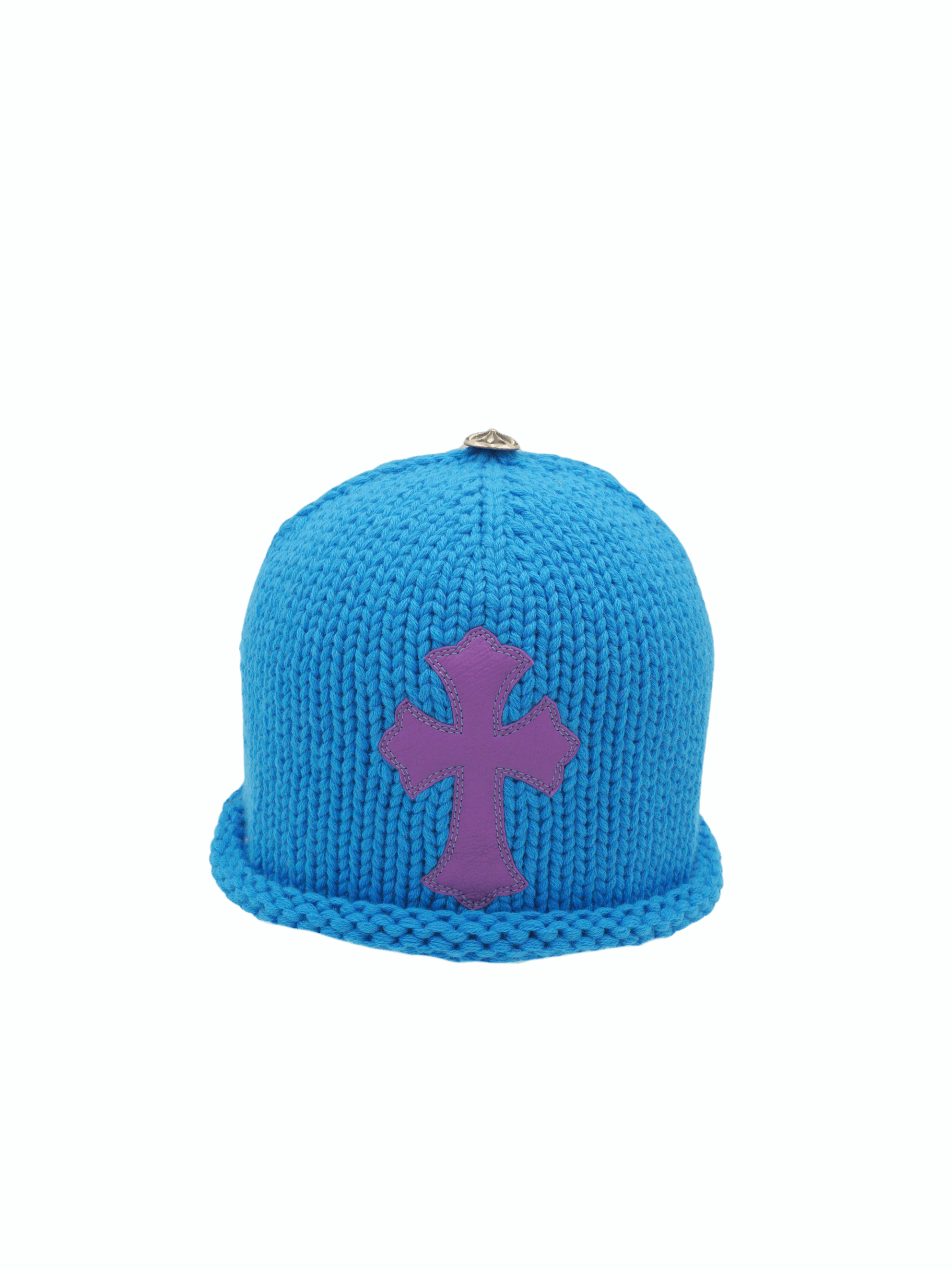Chrome Hearts Chrome Hearts Purple Cross Blue Beanie Size ONE SIZE - 1 Thumbnail