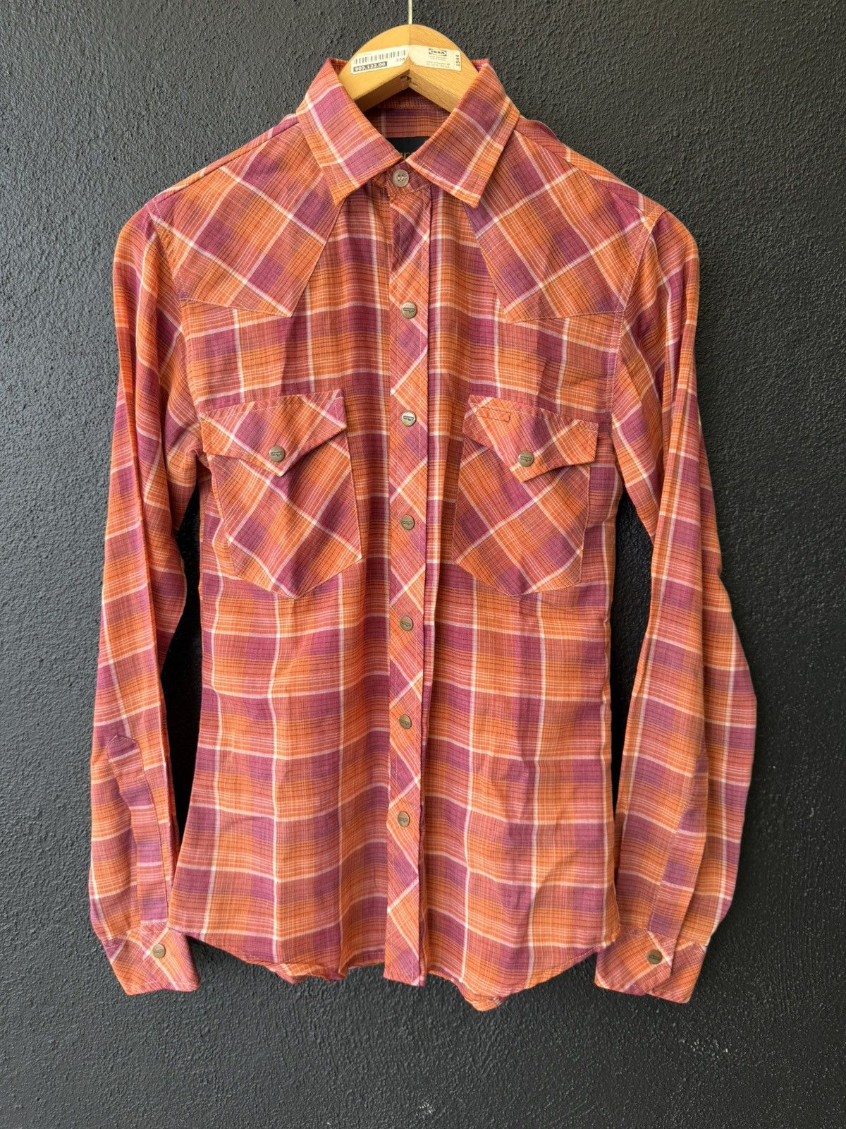 Vintage 70s/80s Wrangler Plaid Pearl Snap Western Shir
